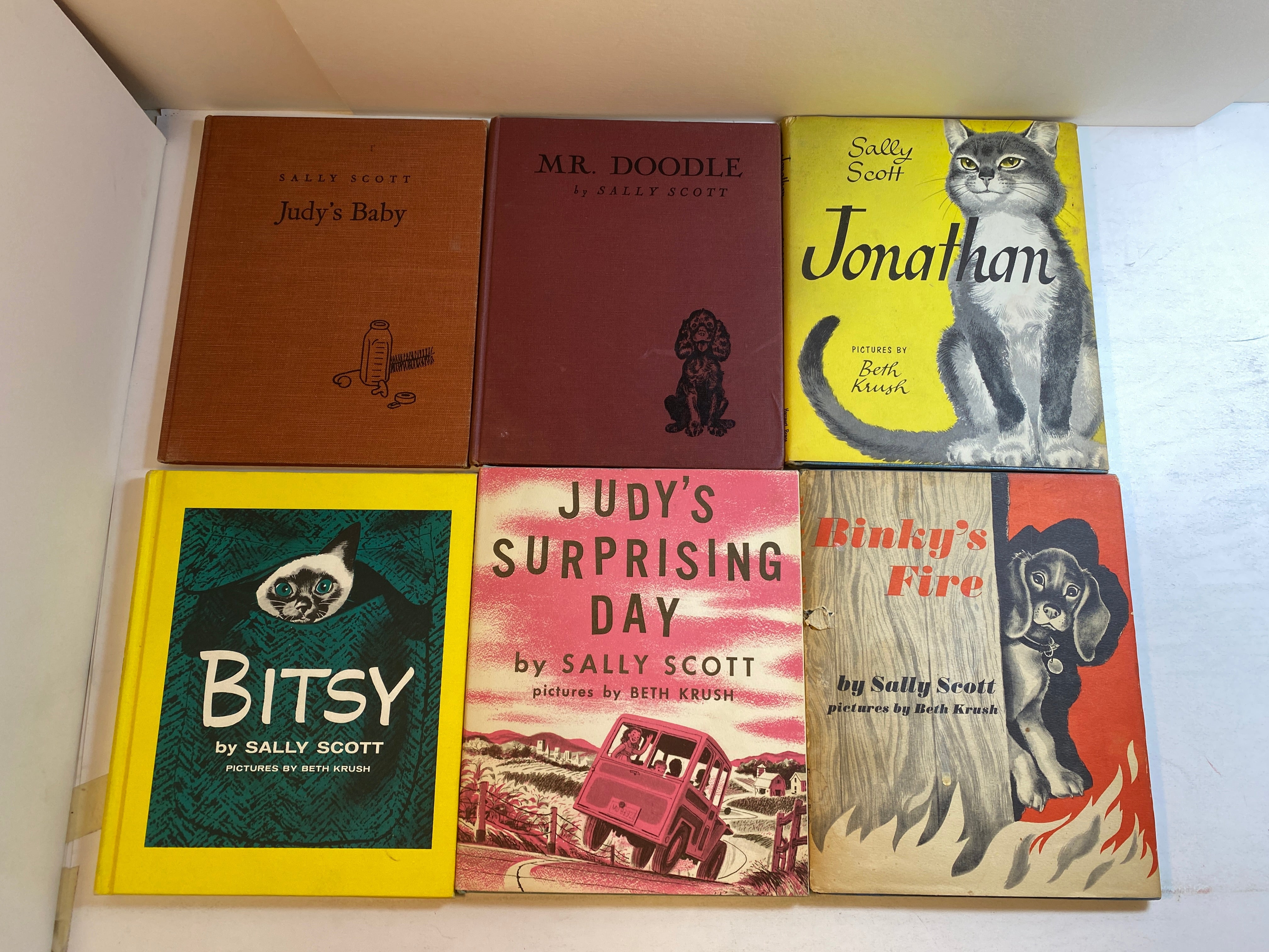 Lot of 13 Vintage Sally Scott Children's Books HC 1943-1962