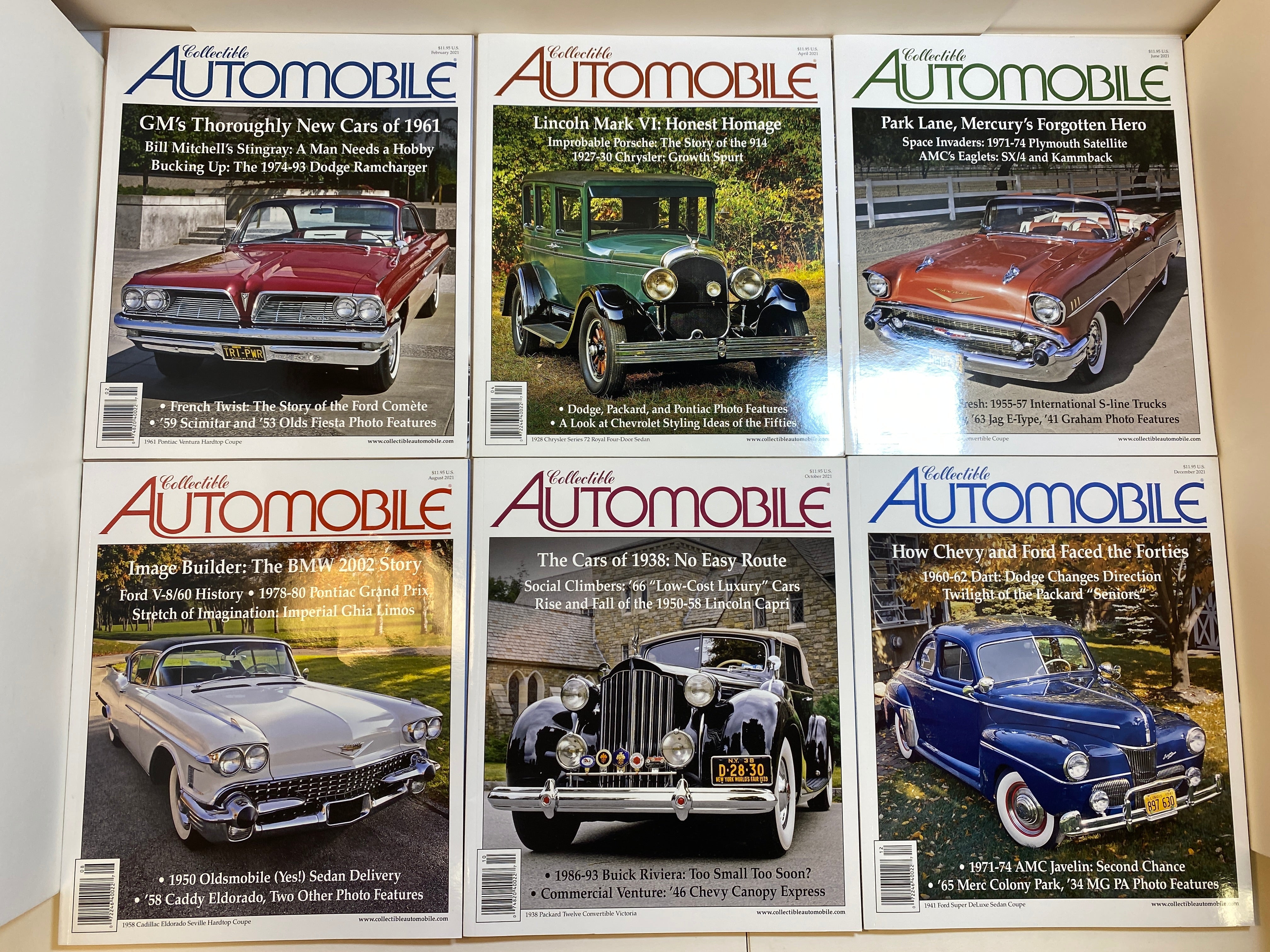 Lot of 14 Collectible Automobile Magazine 2020-2022