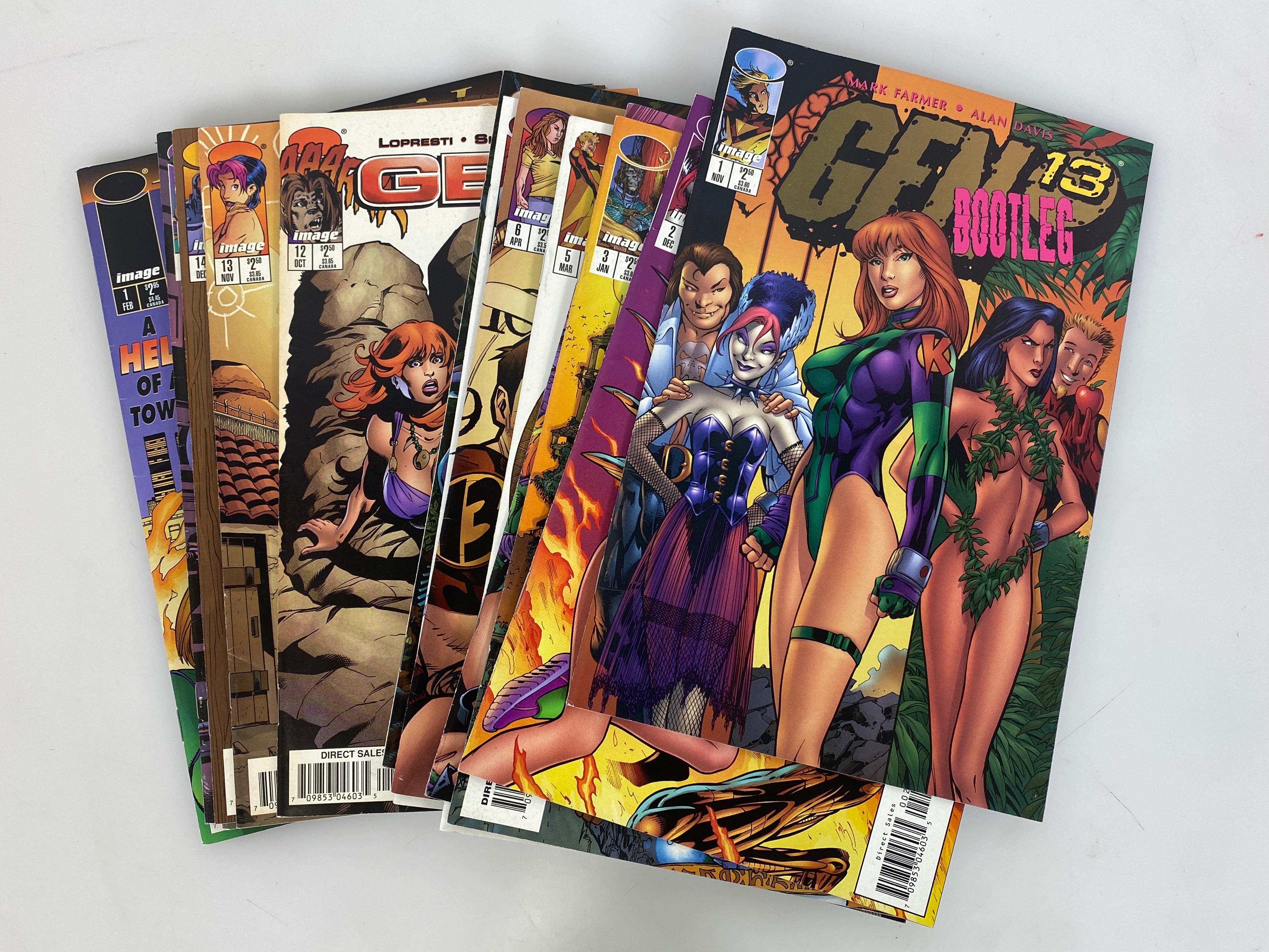 Lot of 14 Gen 13 Bootleg Image Comics 1996-1998