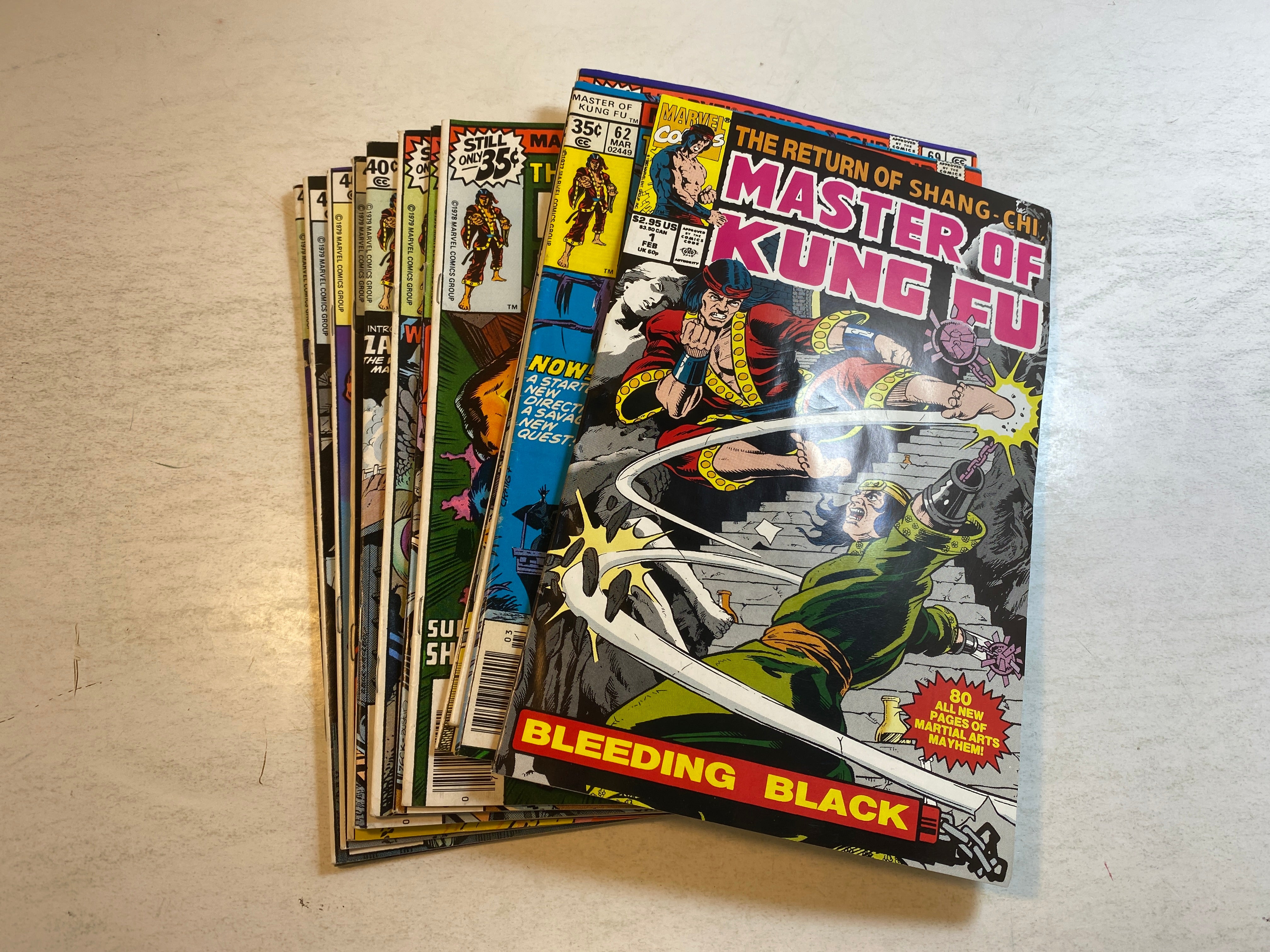 Lot of 14 Master of Kung Fu Marvel Comics 1978-1990