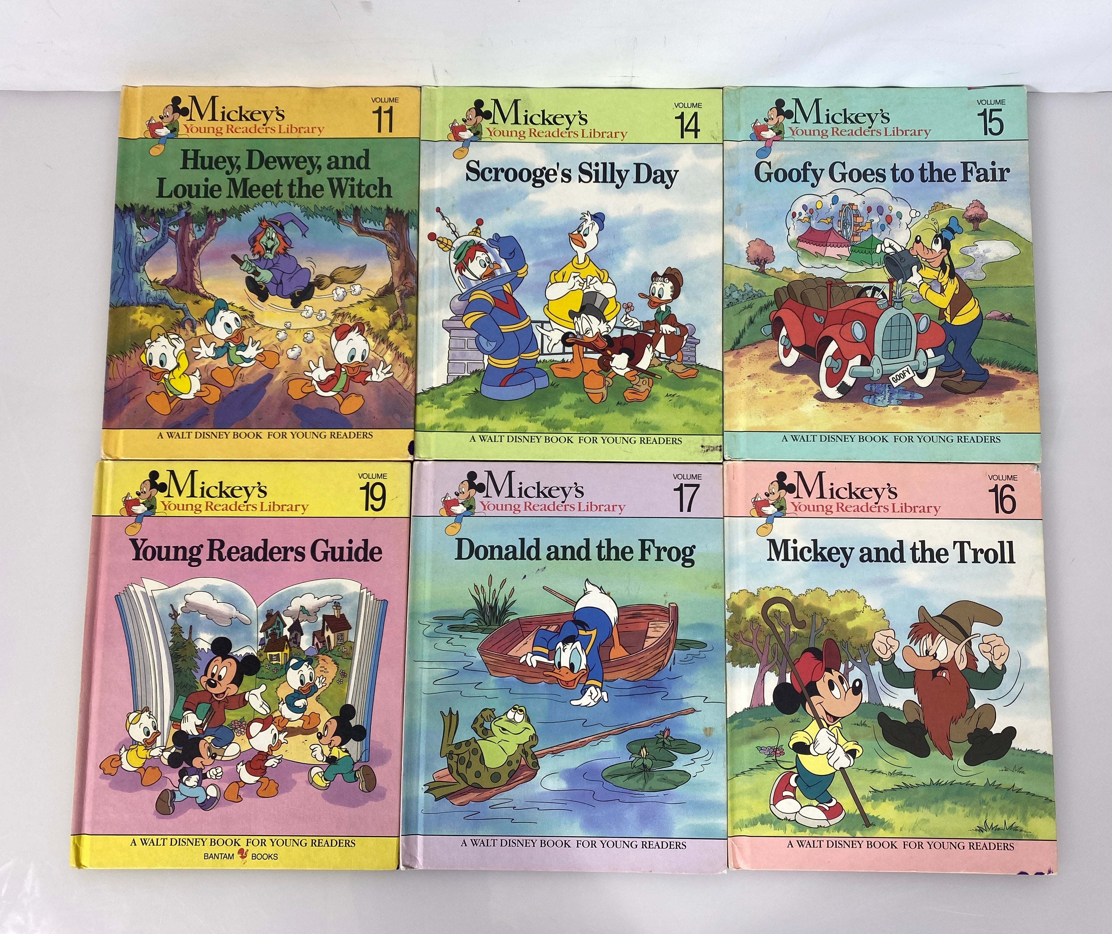 Lot of 14 Mickey's Young Readers Library (1-5, 8-11, 14-17, 19) 1990 HC