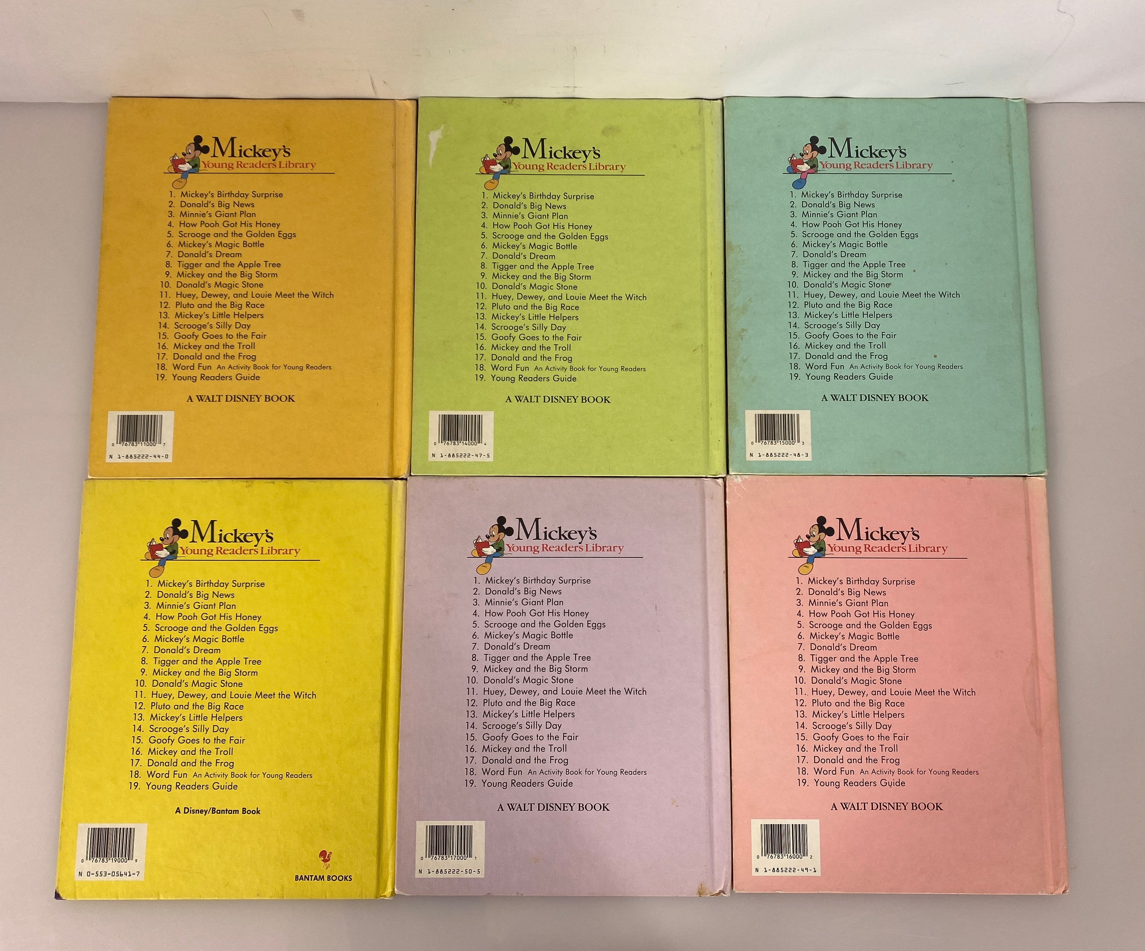Lot of 14 Mickey's Young Readers Library (1-5, 8-11, 14-17, 19) 1990 HC