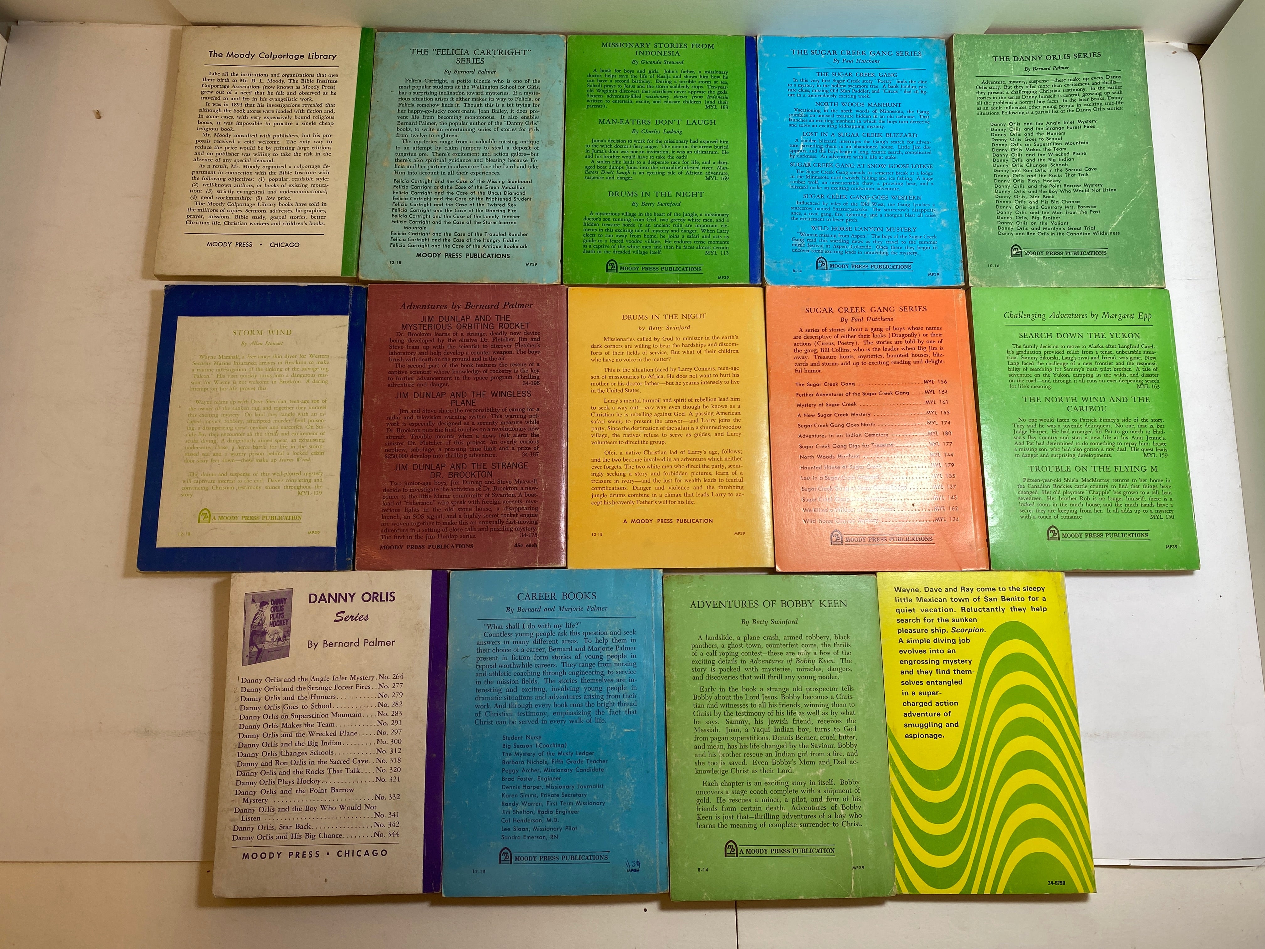 Lot of 14 Moody Youth Library Books 1959-1969