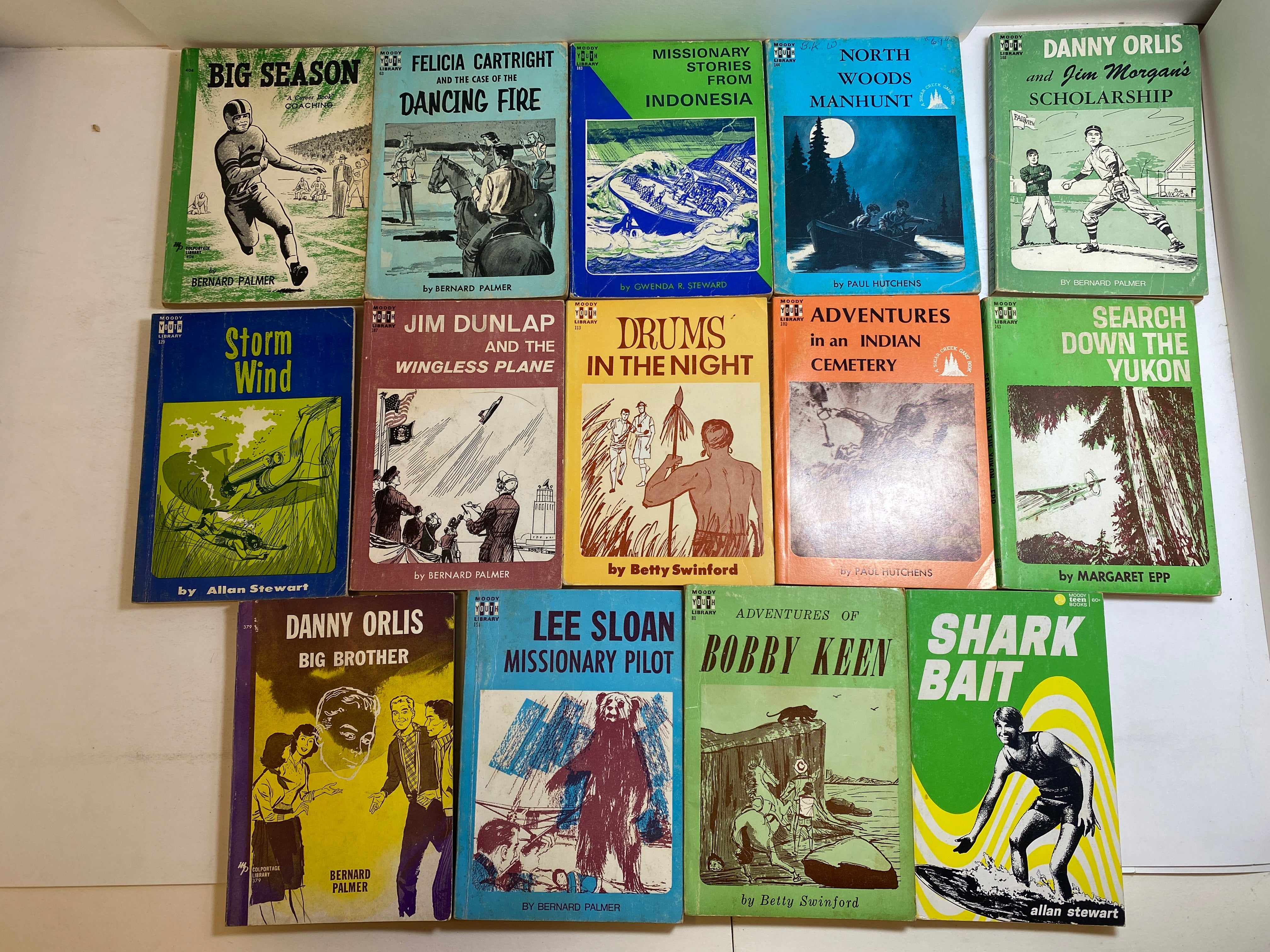 Lot of 14 Moody Youth Library Books 1959-1969