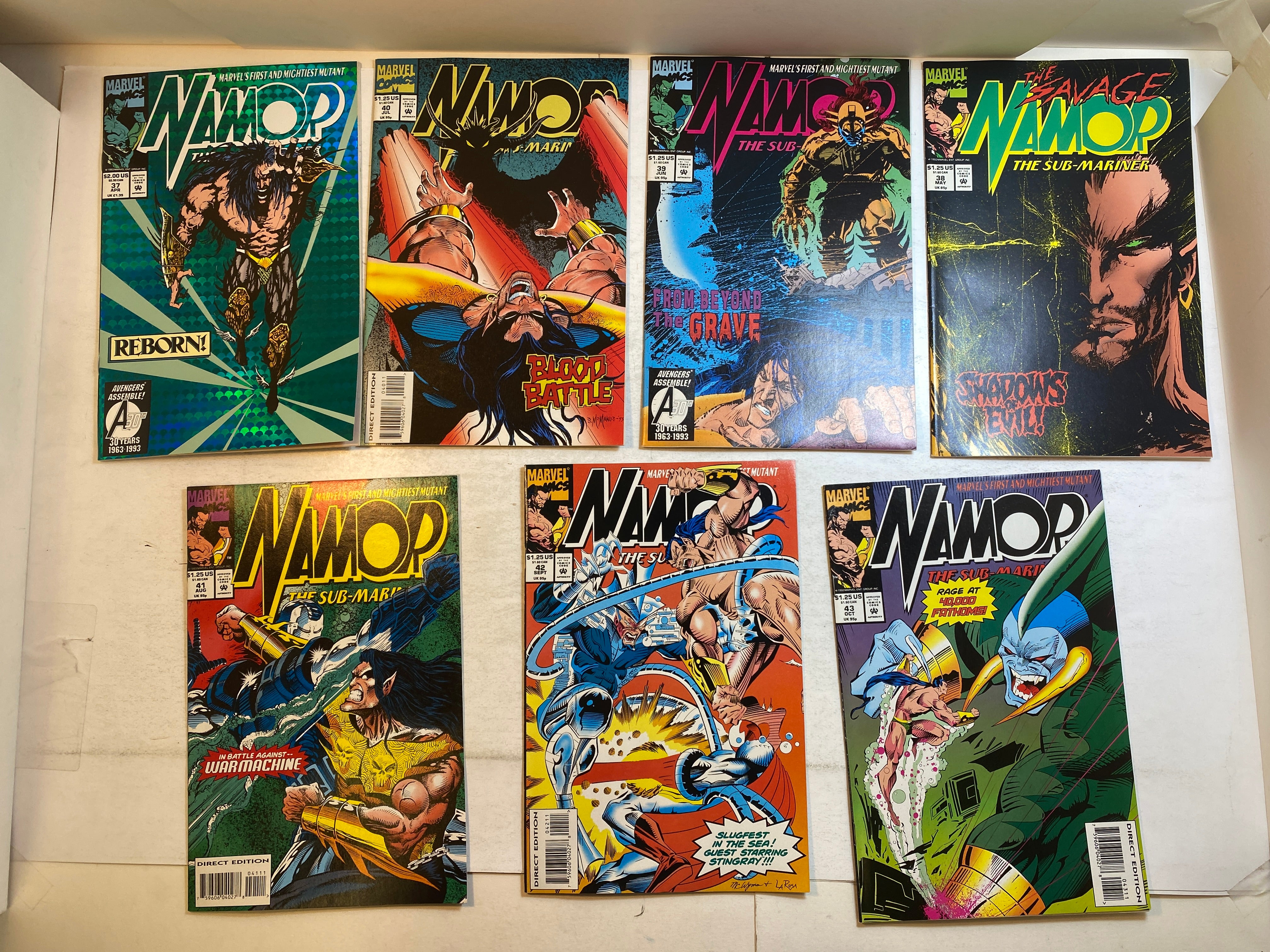 Lot of 14 Namor The Submariner Marvel Comics 1992-1993