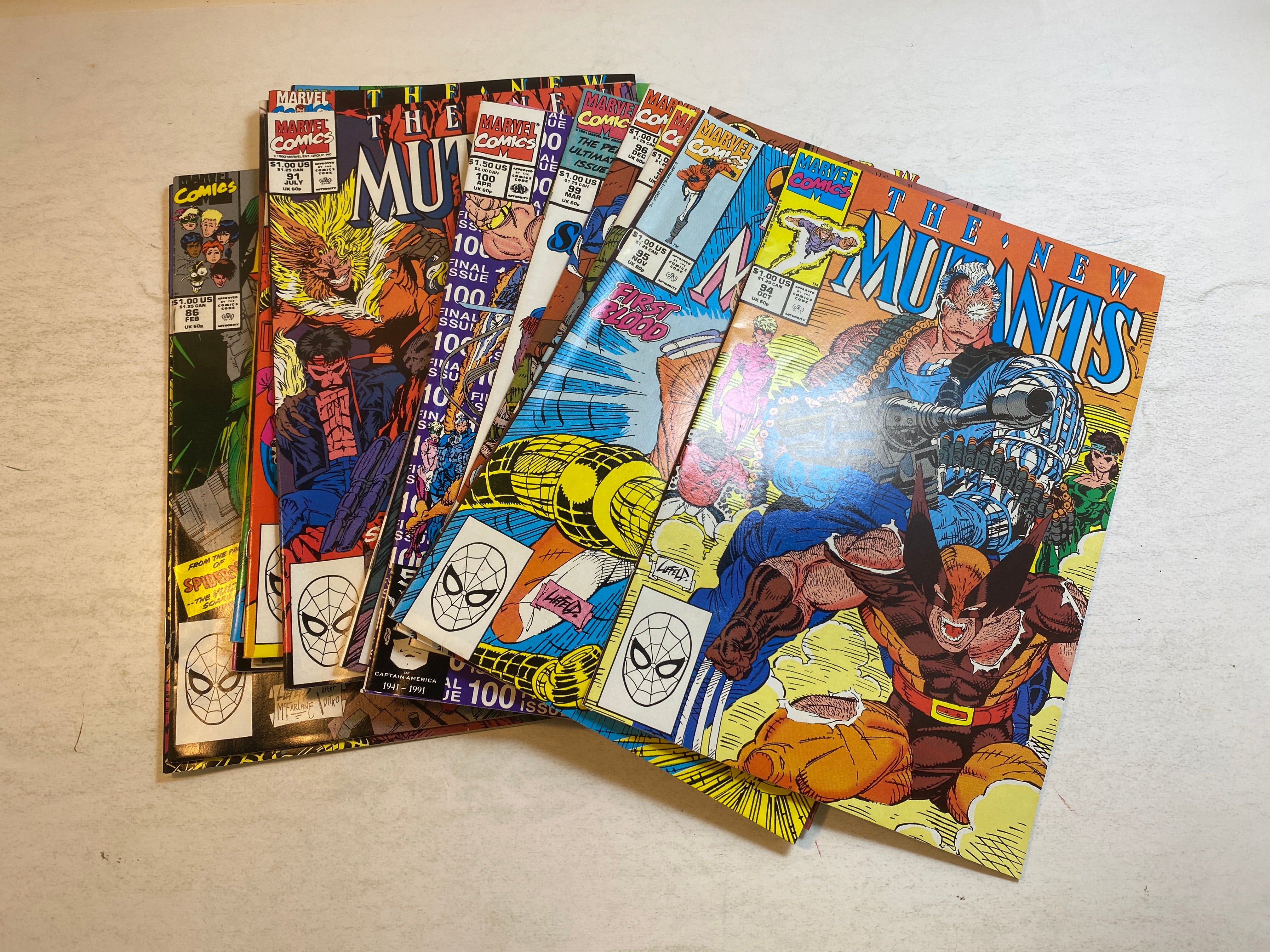 Lot of 14 New Mutants Marvel Comics 1990-1991