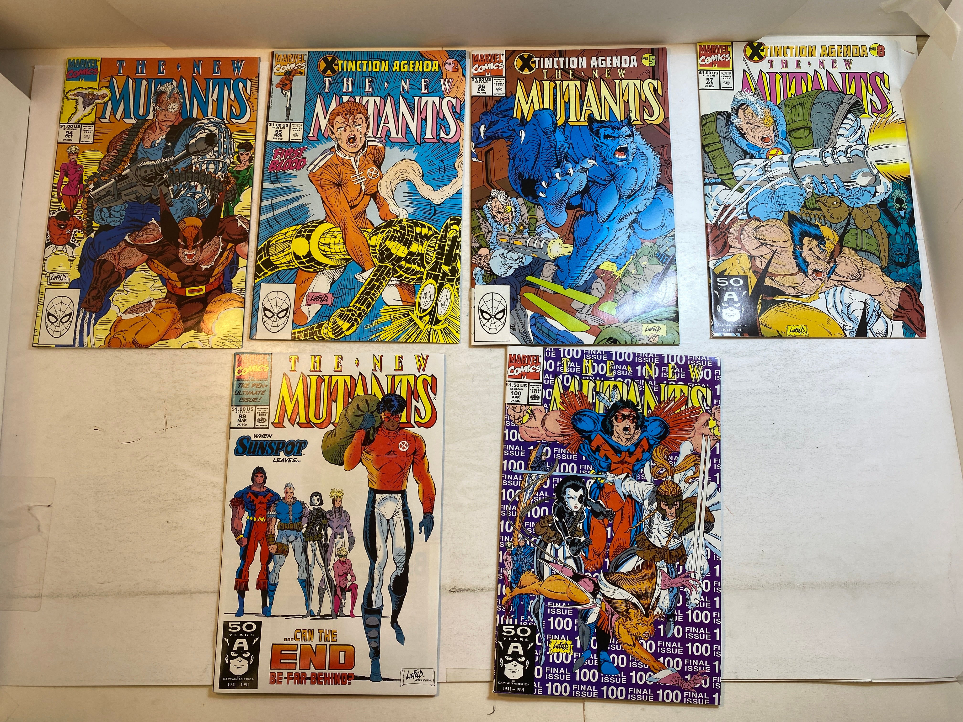Lot of 14 New Mutants Marvel Comics 1990-1991