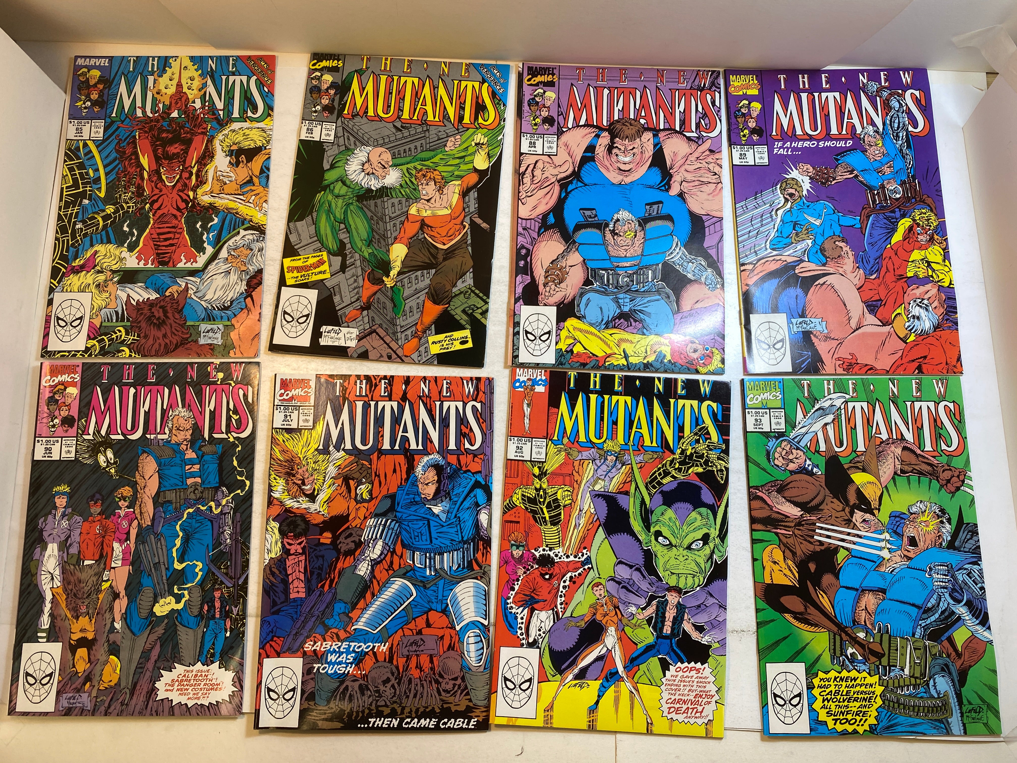 Lot of 14 New Mutants Marvel Comics 1990-1991