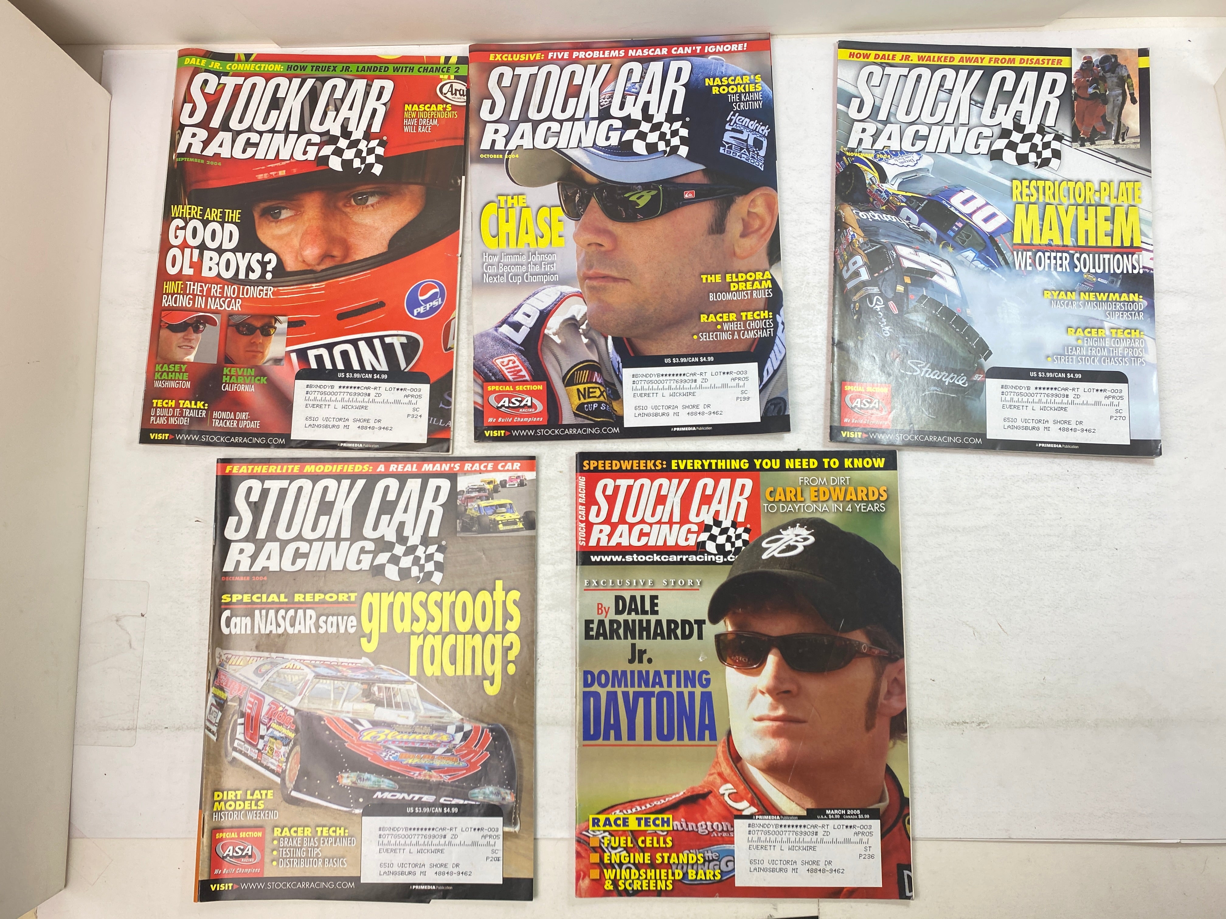 Lot of 14 Stock Car Racing Magazine 2002-2005