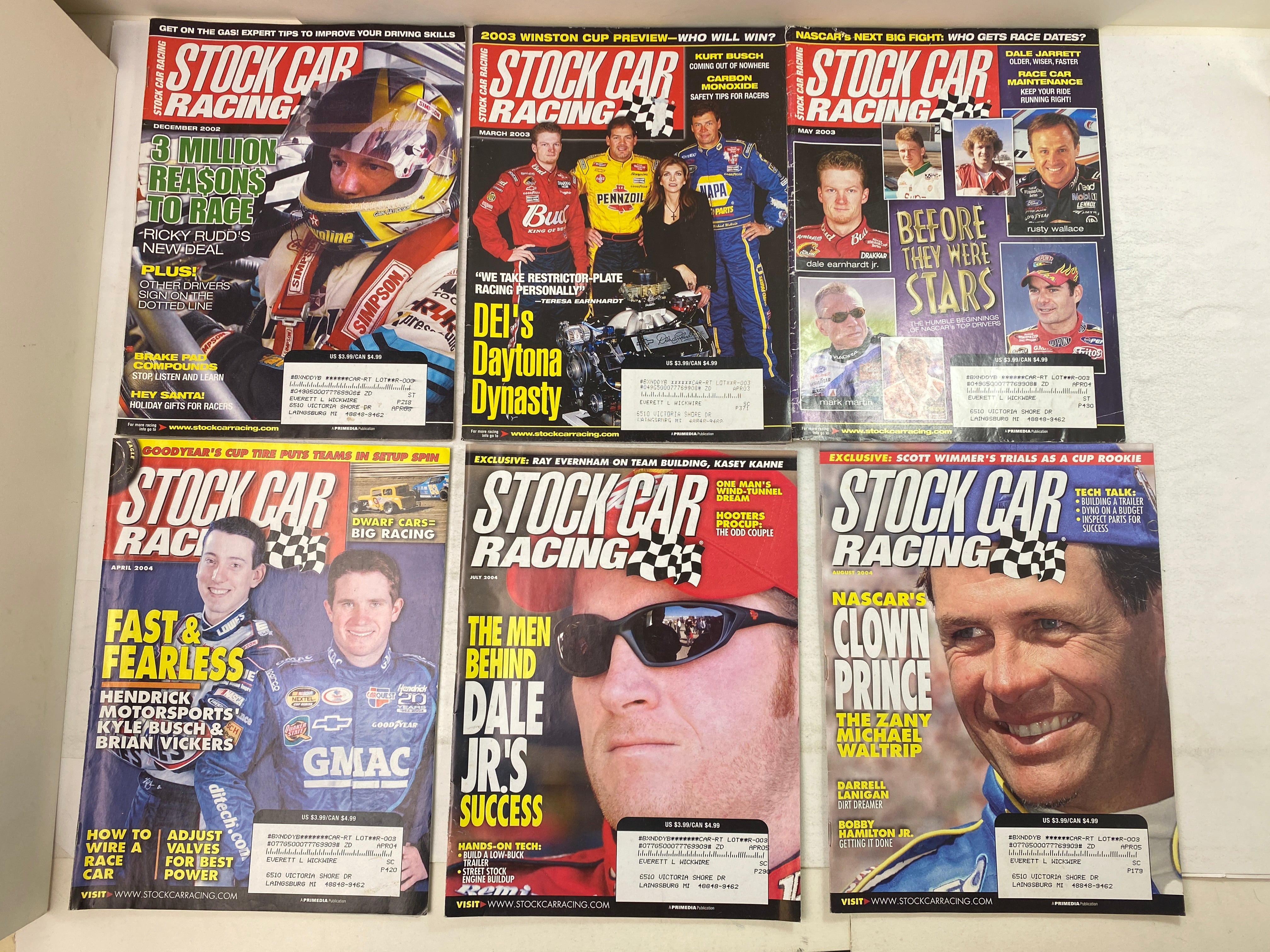Lot of 14 Stock Car Racing Magazine 2002-2005