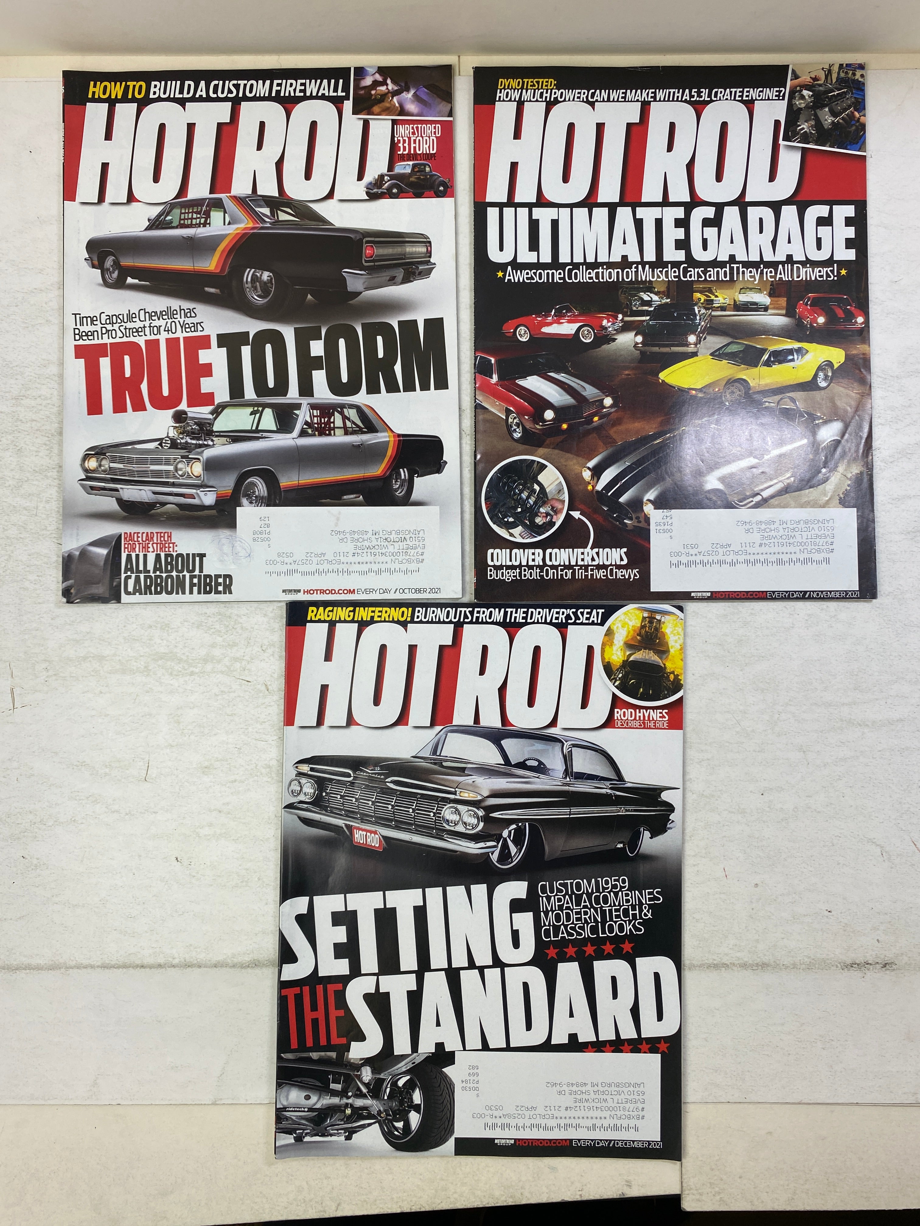 Lot of 15 Hot Rod Magazines 2021-2022