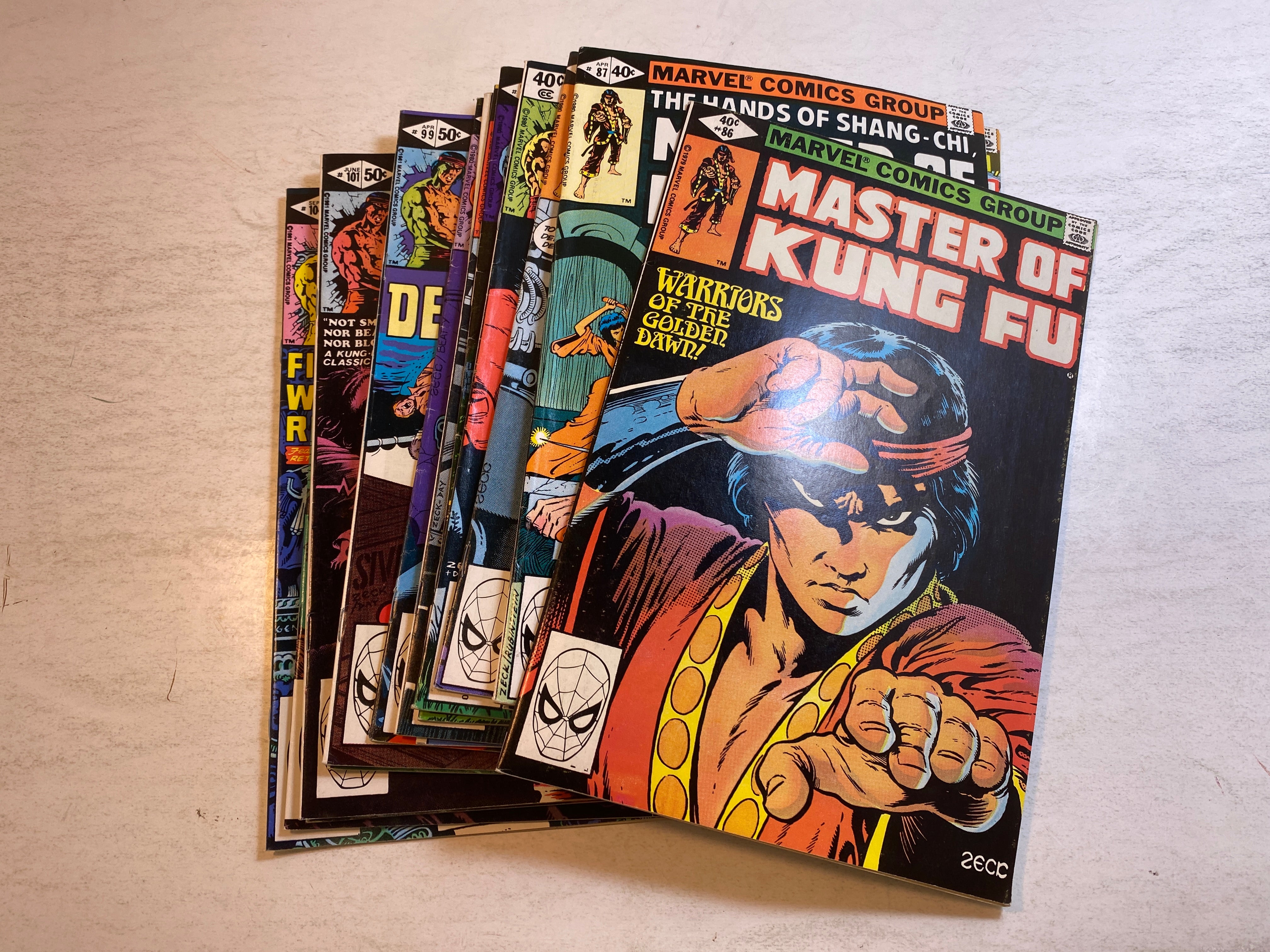 Lot of 15 Master of Kung Fu Marvel Comics 1980-1981