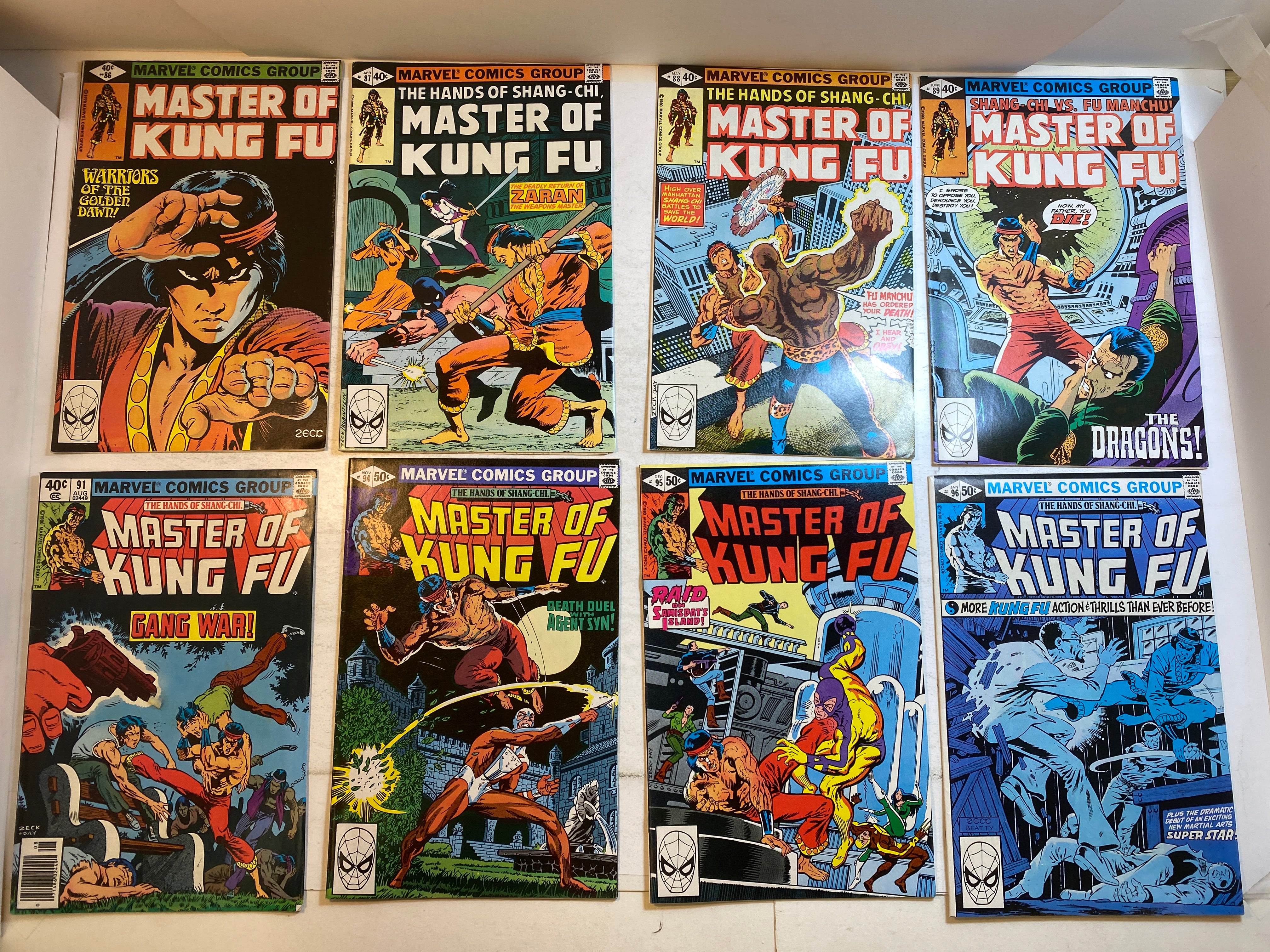 Lot of 15 Master of Kung Fu Marvel Comics 1980-1981