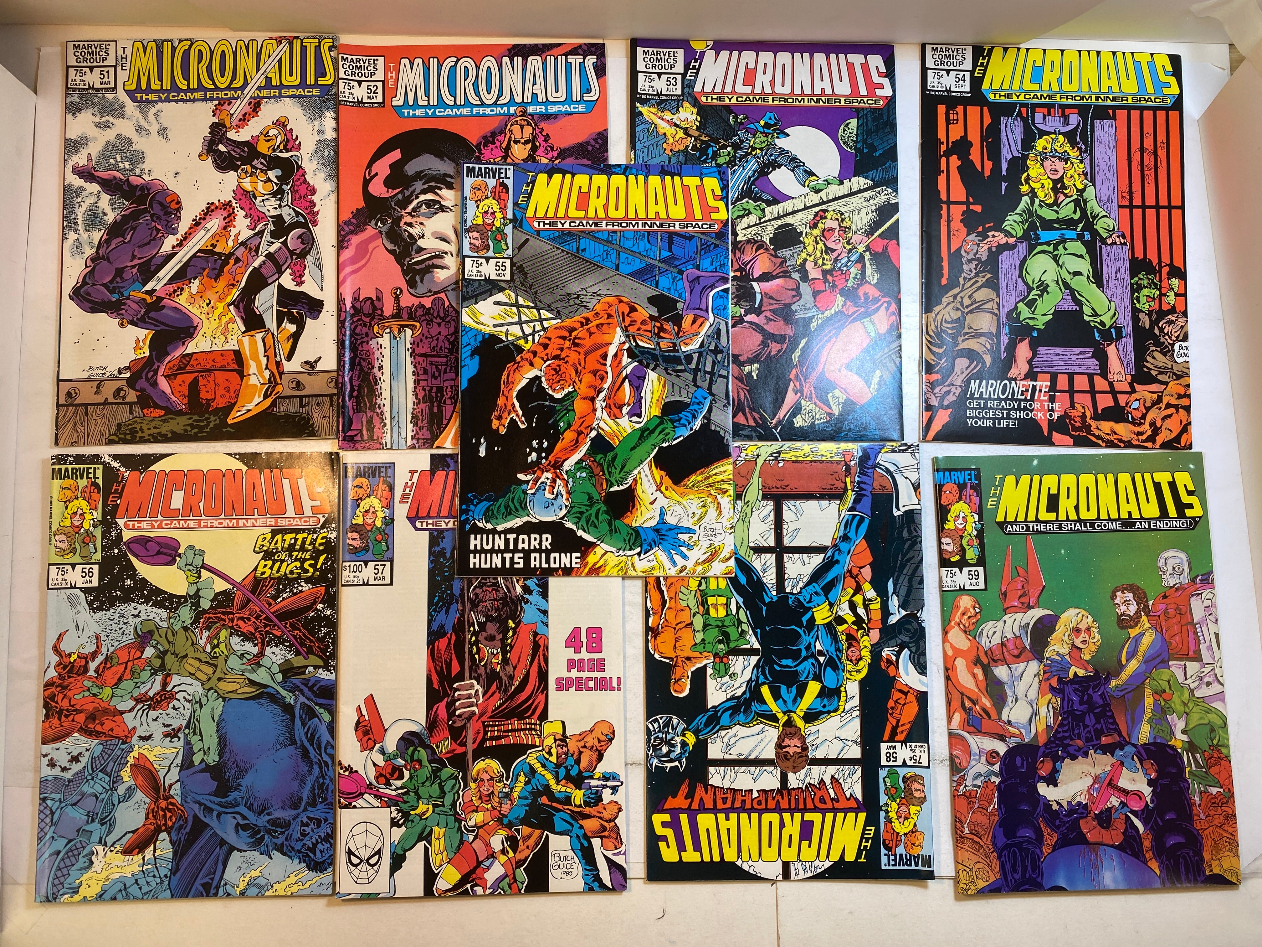 Lot of 15 Micronauts Marvel Comics 1981-1984