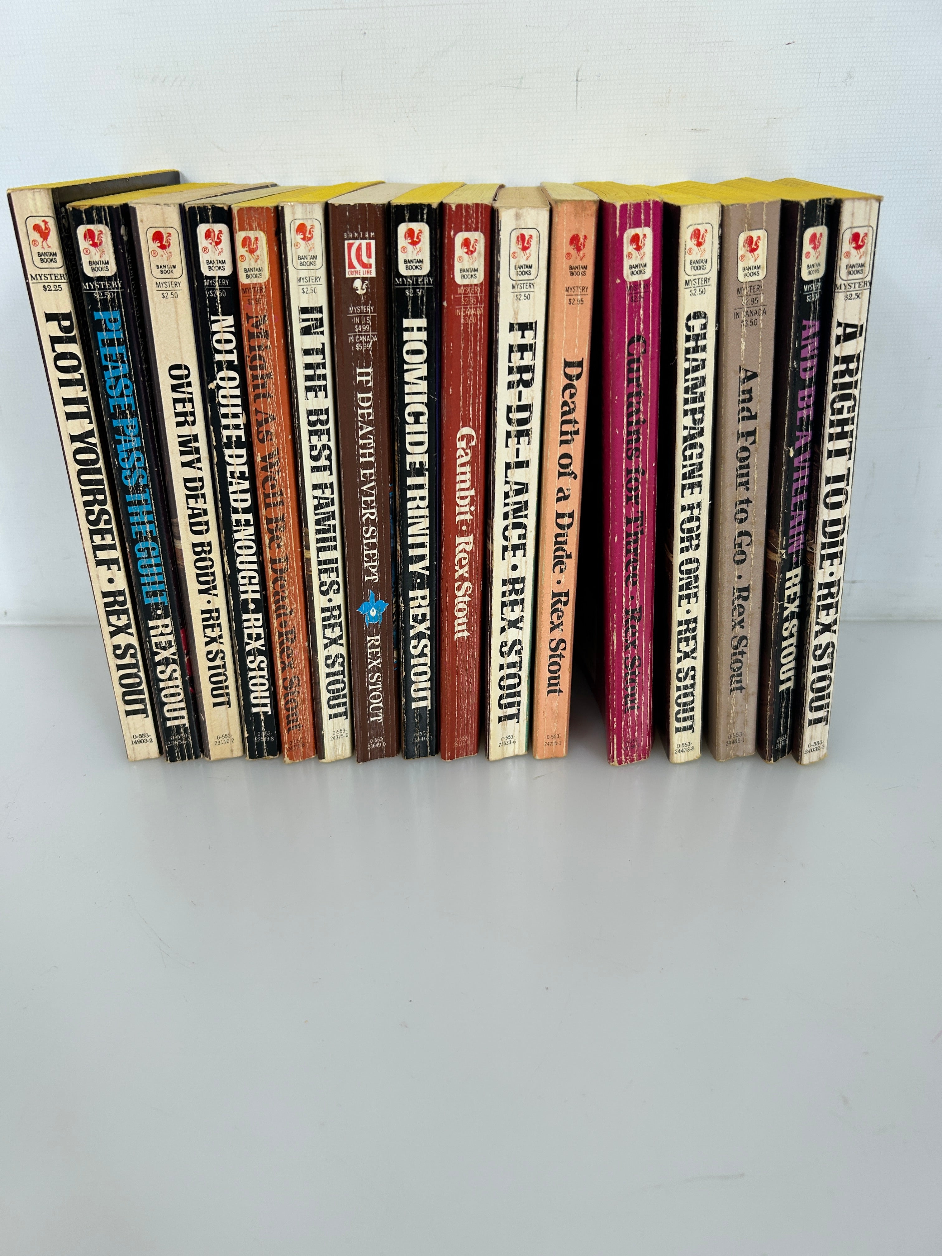 Lot of 15 " Nero Wolfe" Series by Rex Stout Mystery Bantam PB