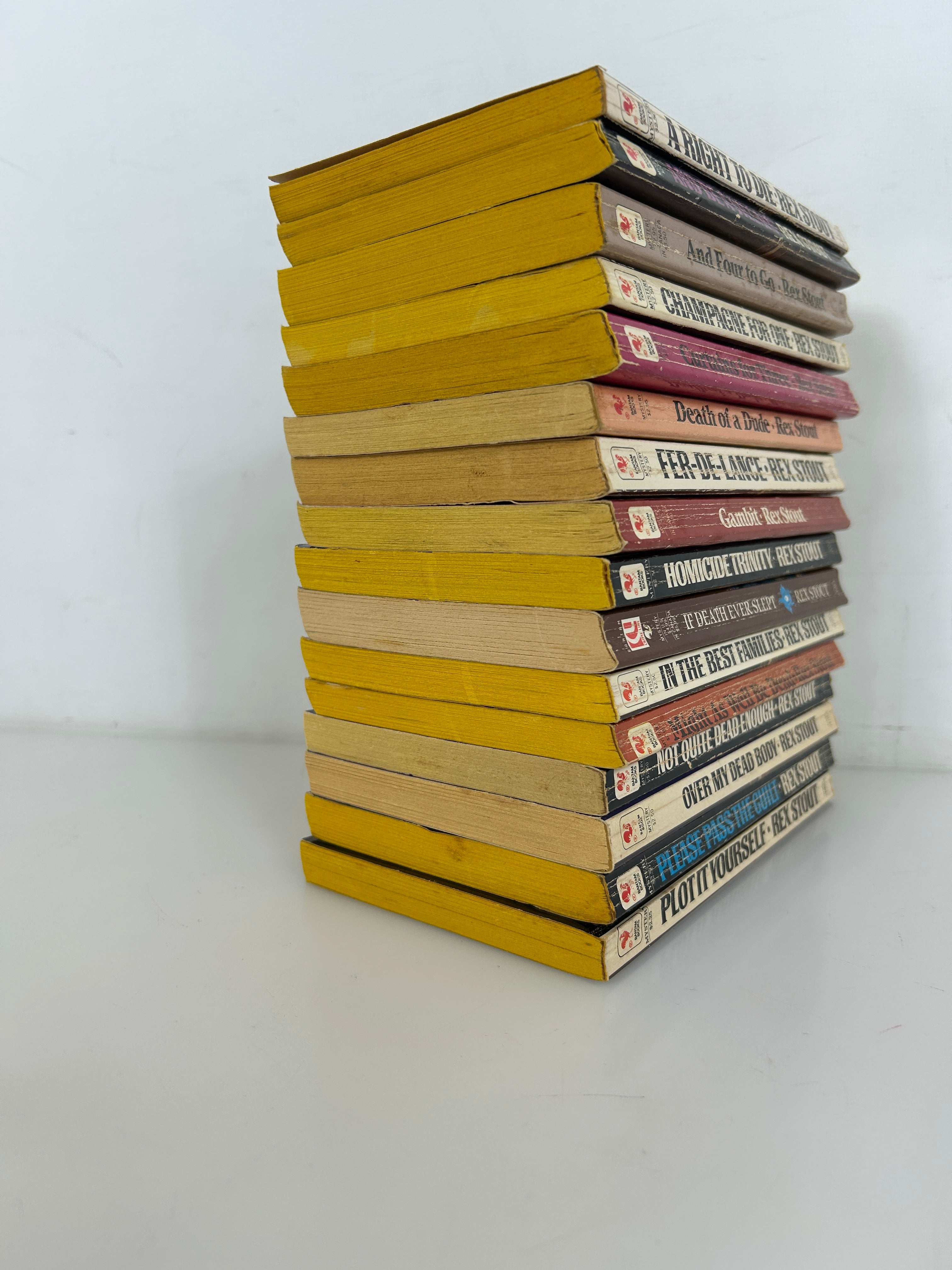 Lot of 15 " Nero Wolfe" Series by Rex Stout Mystery Bantam PB