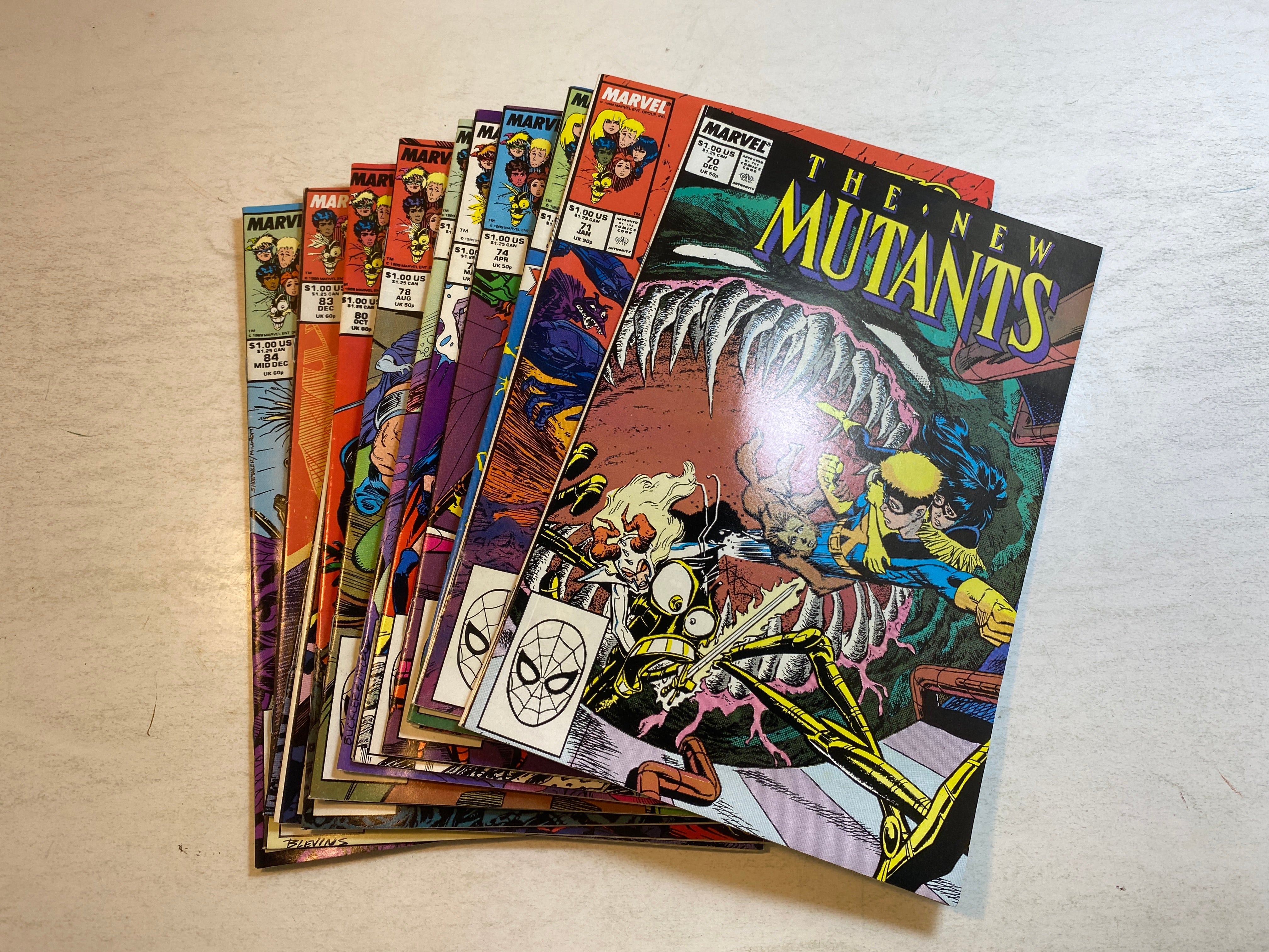 Lot of 15 New Mutants Marvel Comics 1988-1989