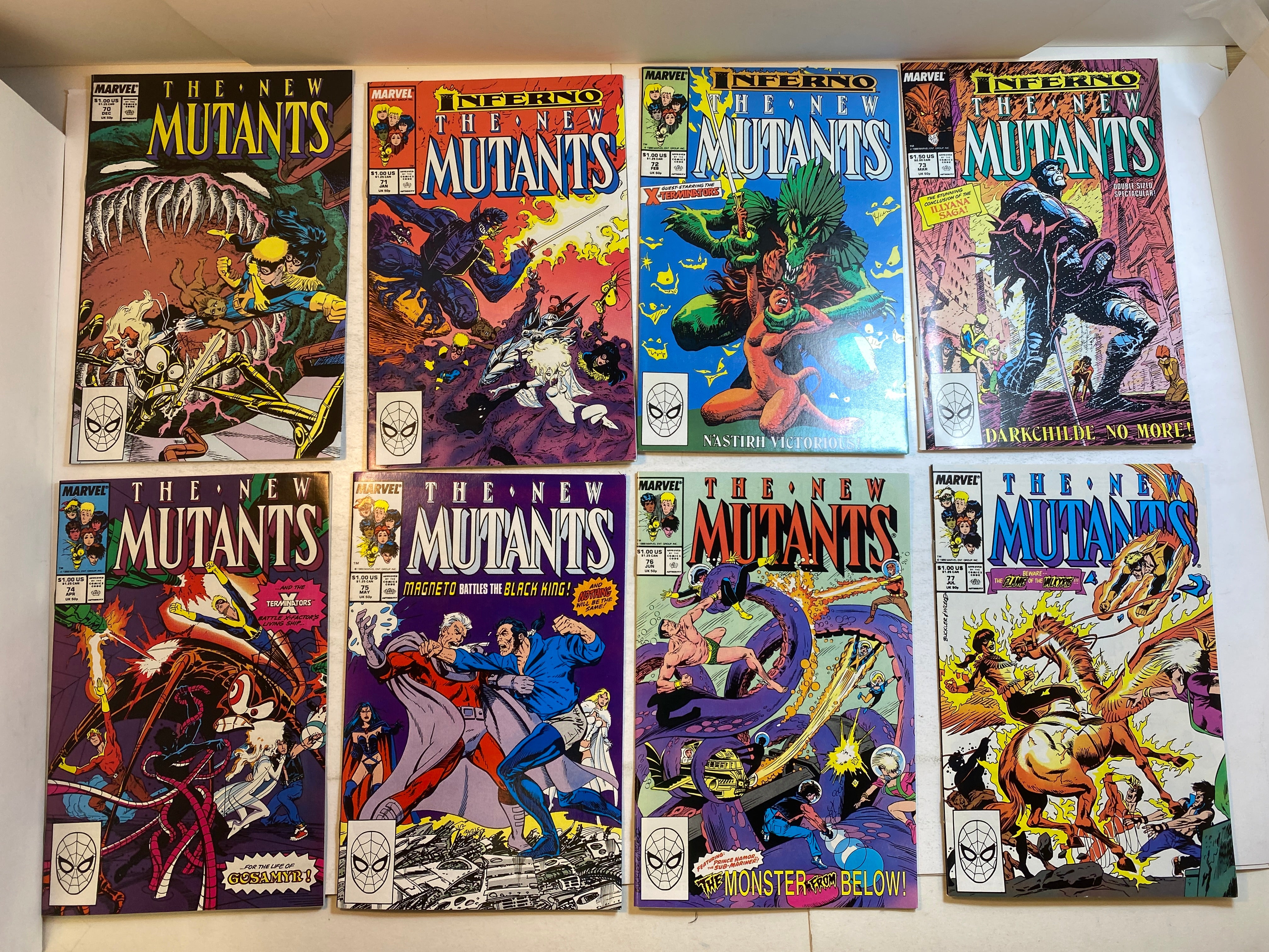 Lot of 15 New Mutants Marvel Comics 1988-1989