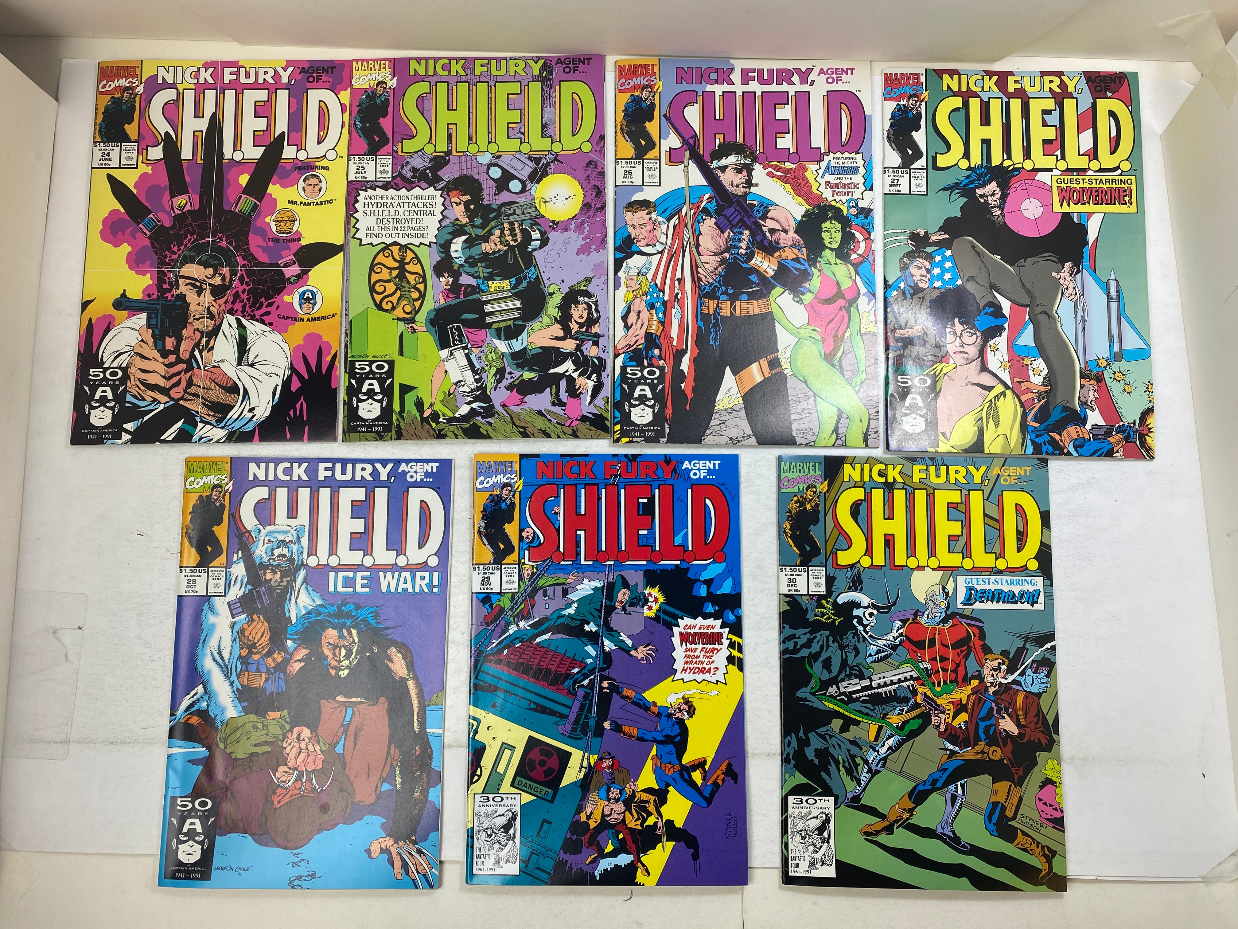 Lot of 15 Nick Fury Agent of Shield Marvel Comics 1990-1991