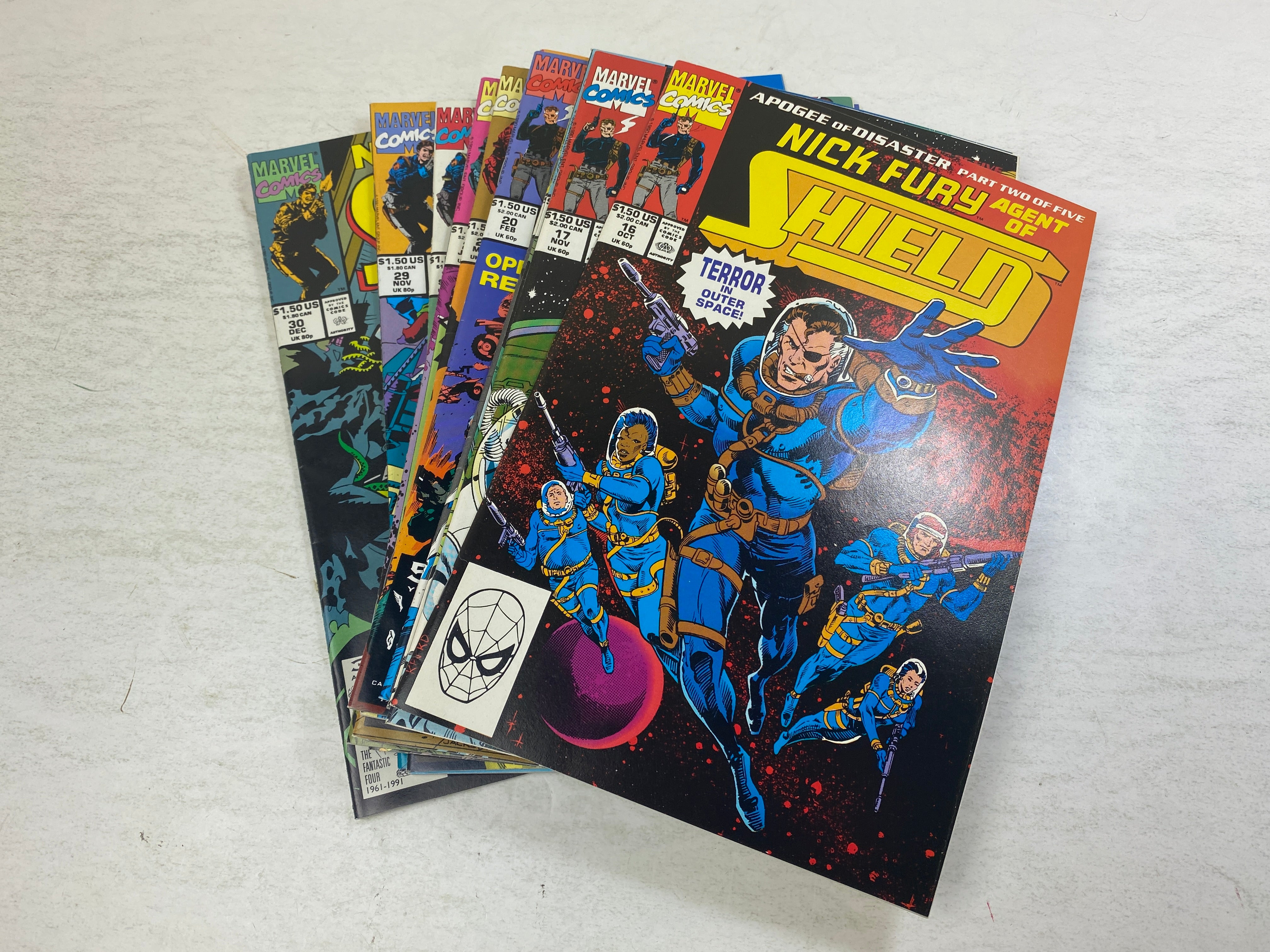Lot of 15 Nick Fury Agent of Shield Marvel Comics 1990-1991