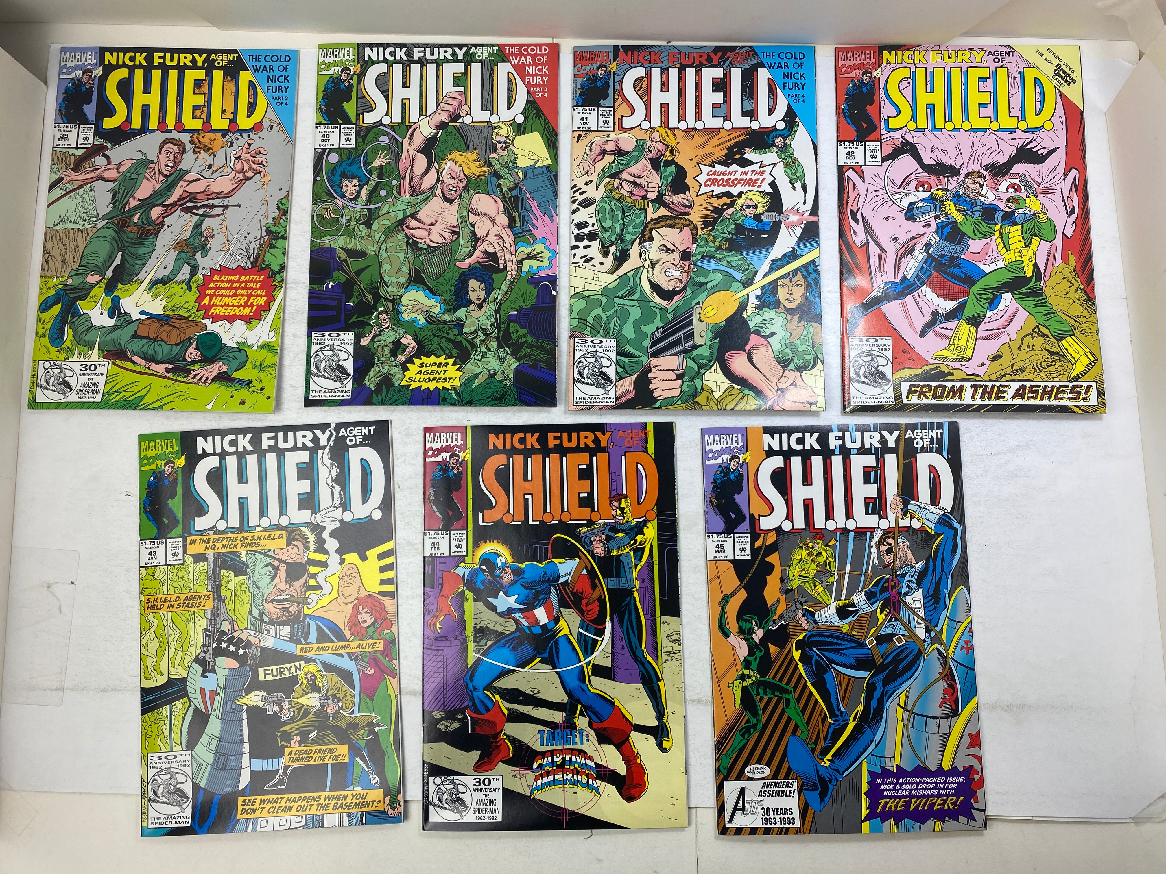 Lot of 15 Nick Fury Agent of Shield Marvel Comics 1991-1993