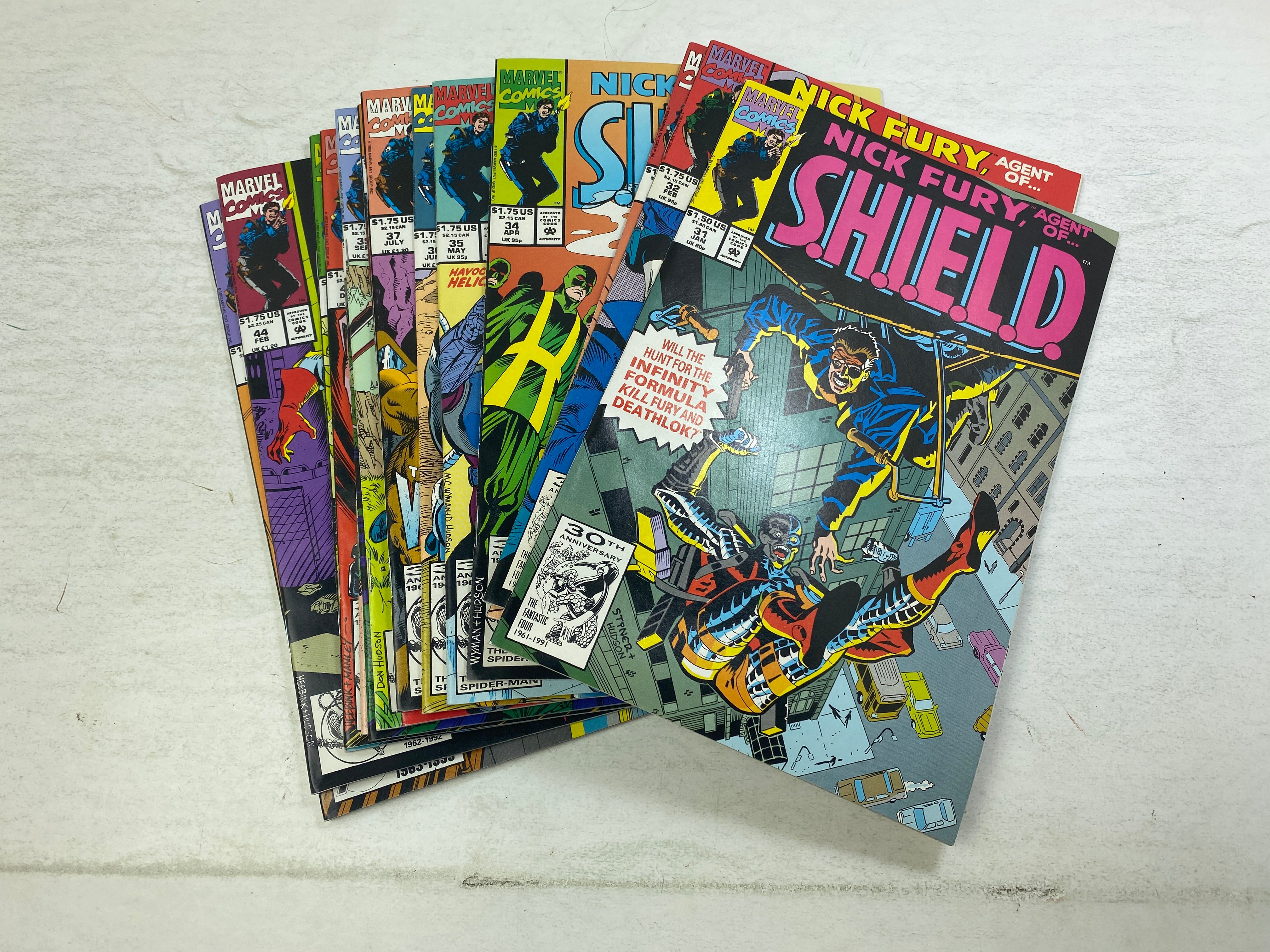 Lot of 15 Nick Fury Agent of Shield Marvel Comics 1991-1993