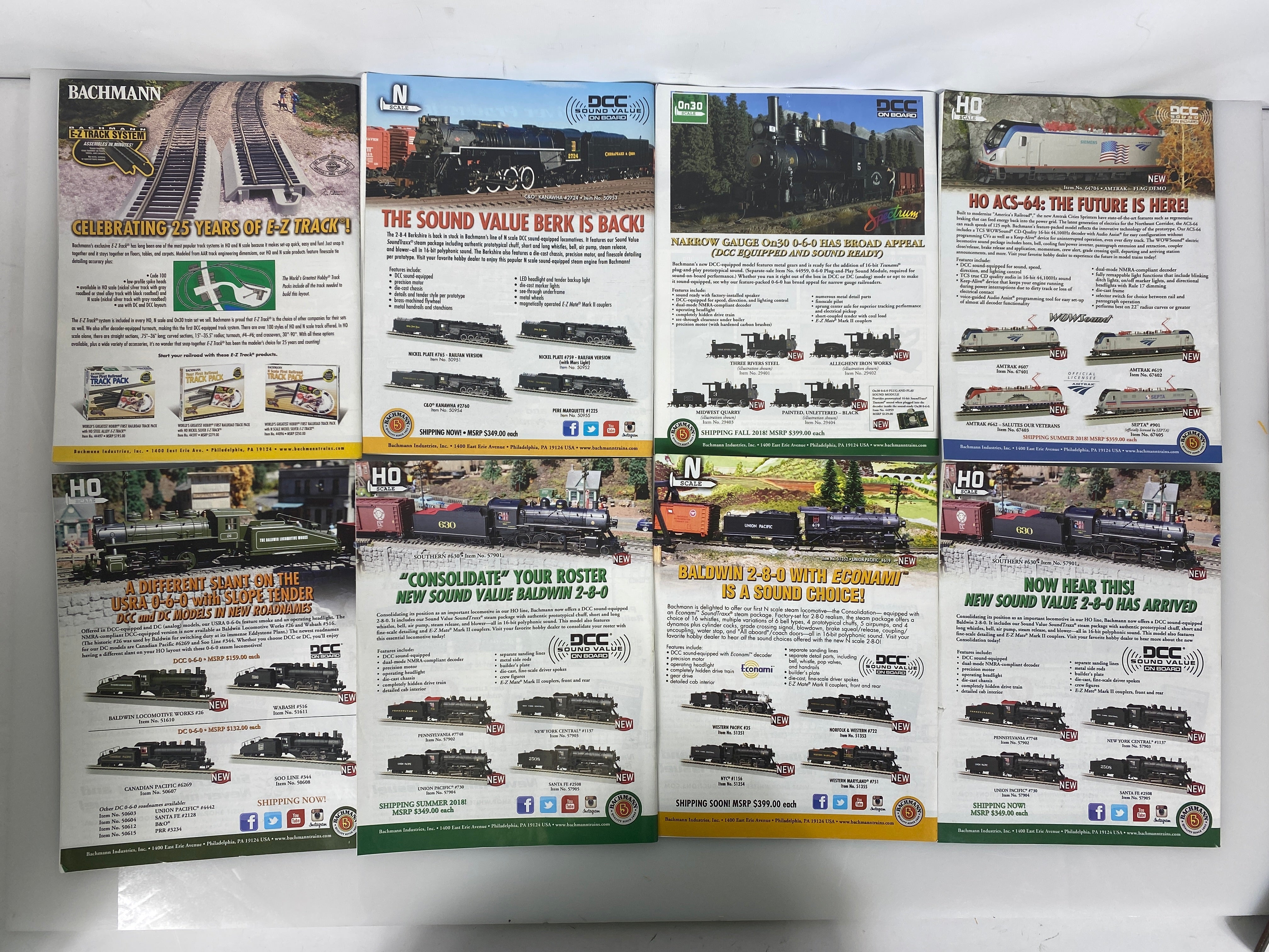 Lot of 15 NMRA (Model Railroad Association) Magazines 2018-2019