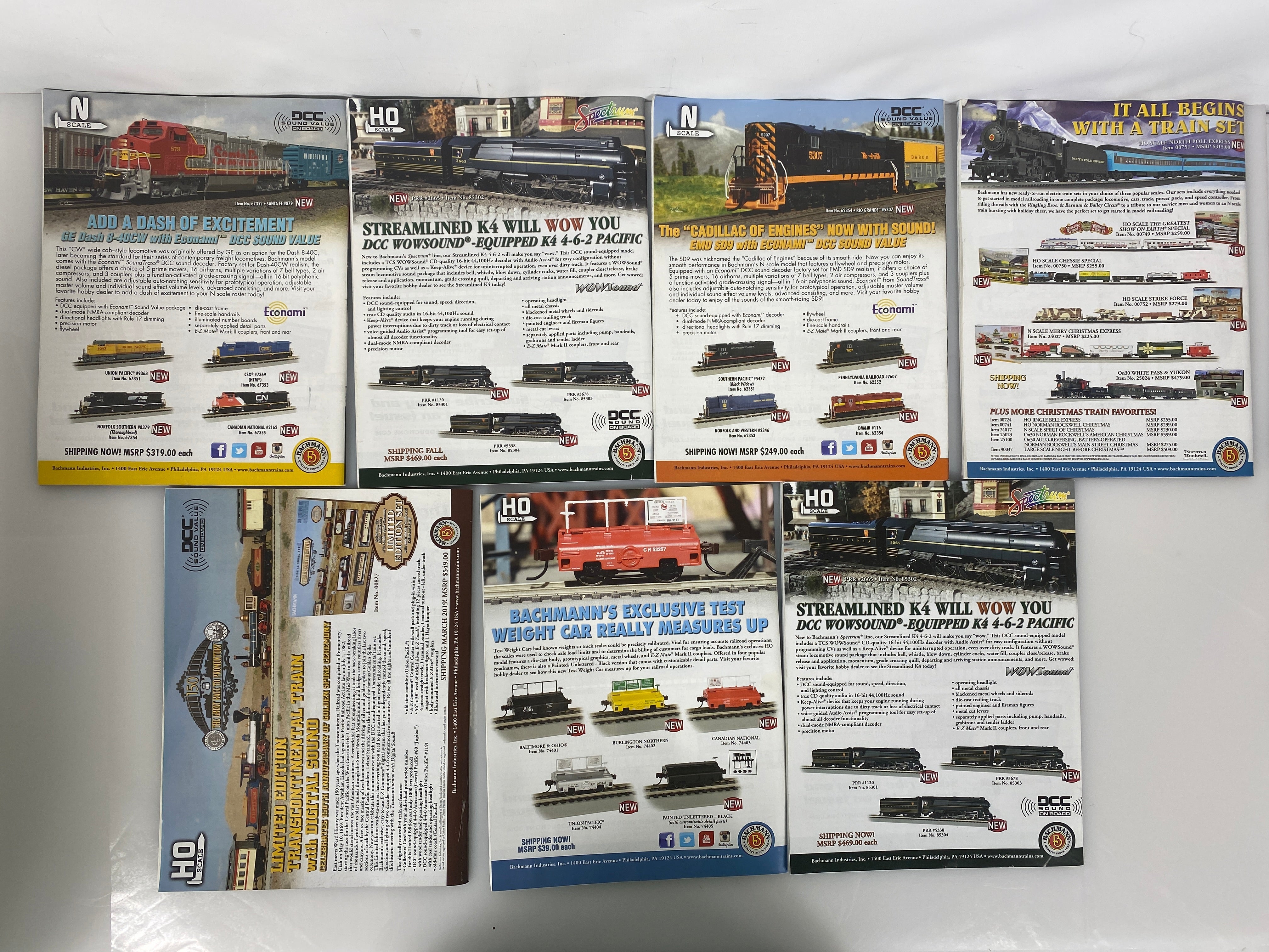 Lot of 15 NMRA (Model Railroad Association) Magazines 2018-2019