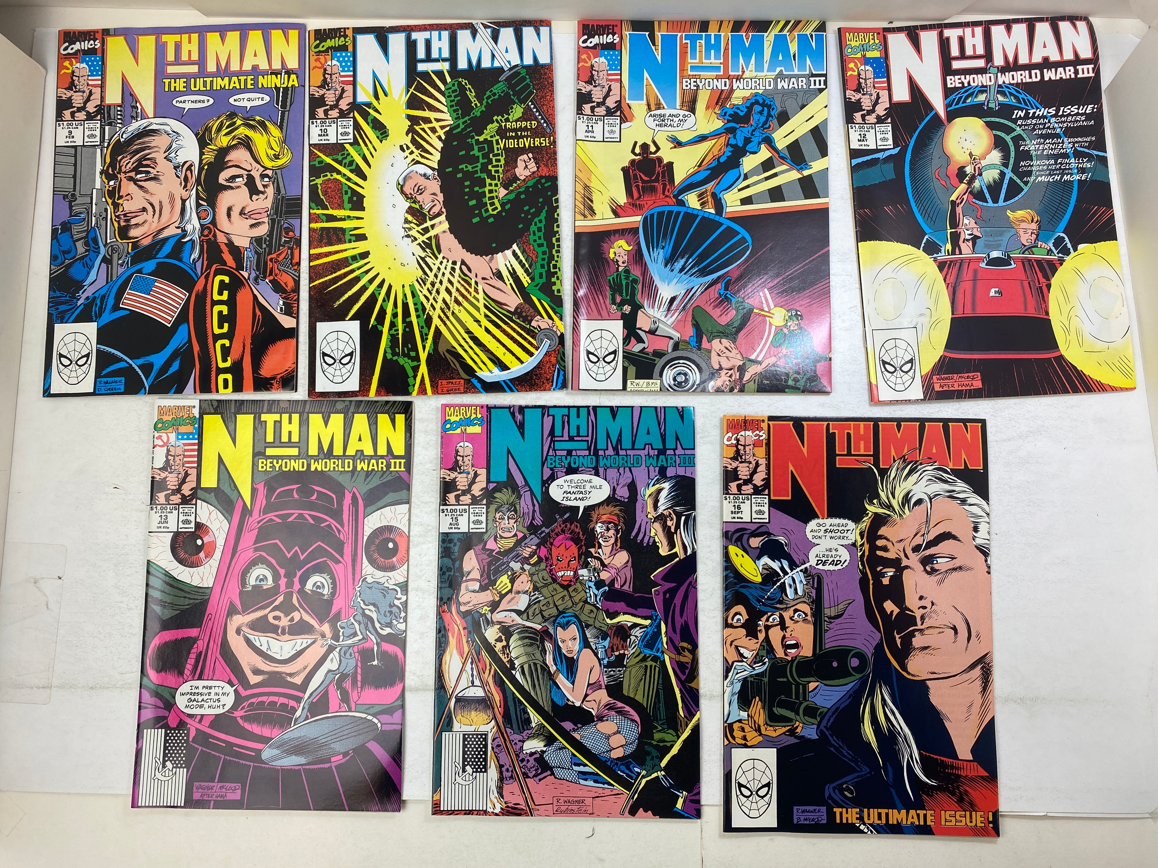 Lot of 15 Nth Man Marvel Comics 1989-1990