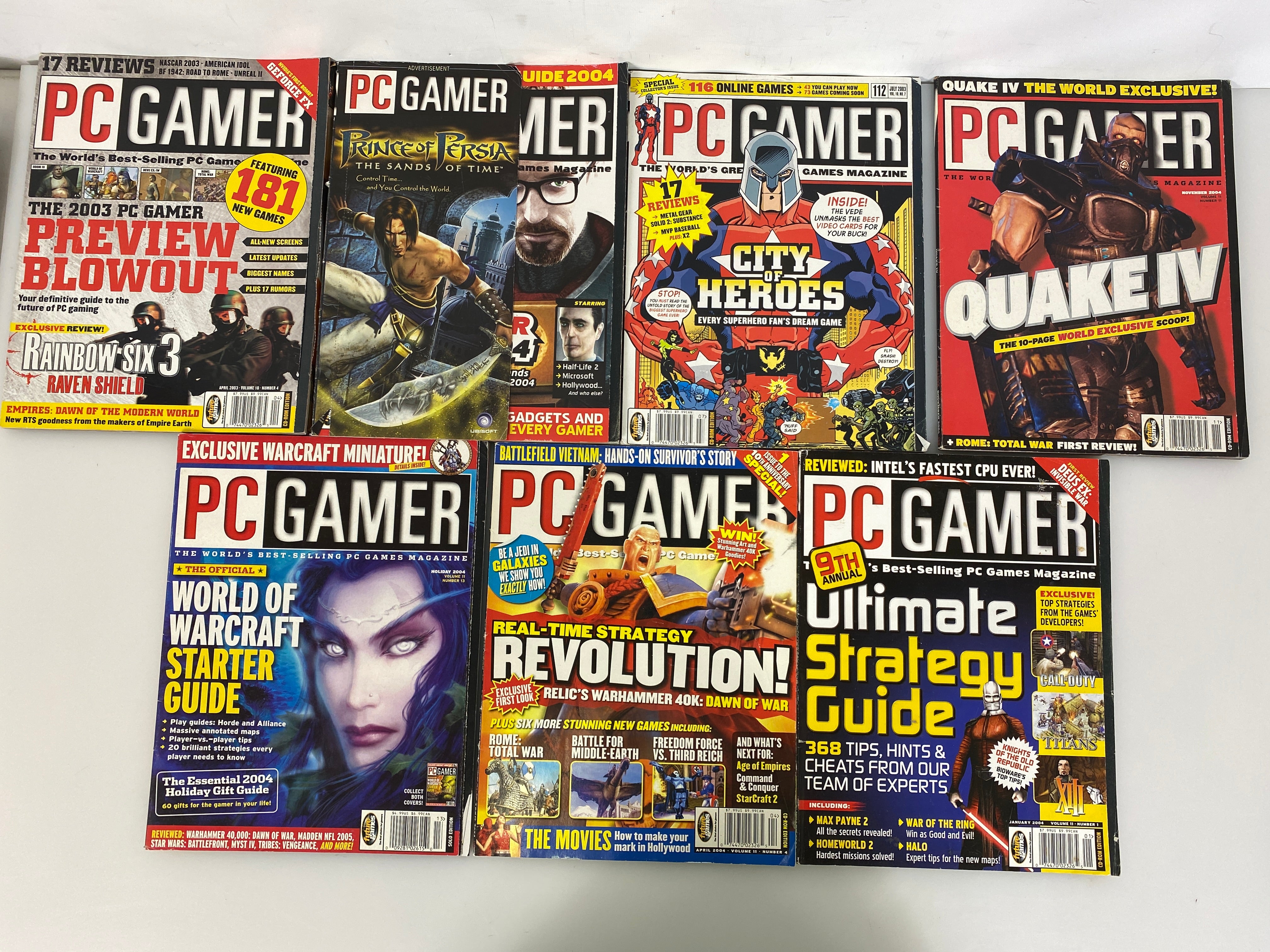 Lot of 15 PC Gamer Magazines 2001-2004
