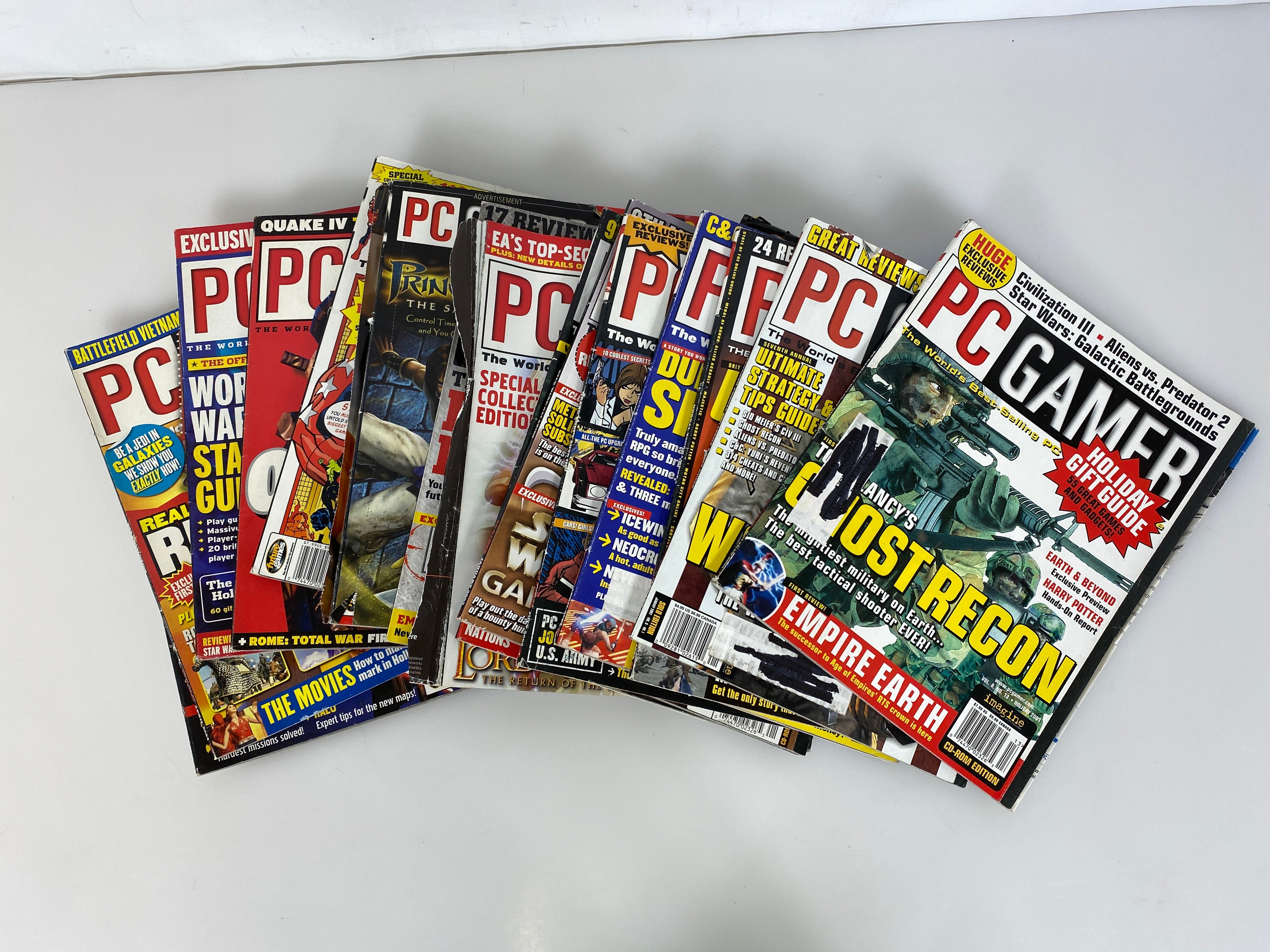 Lot of 15 PC Gamer Magazines 2001-2004