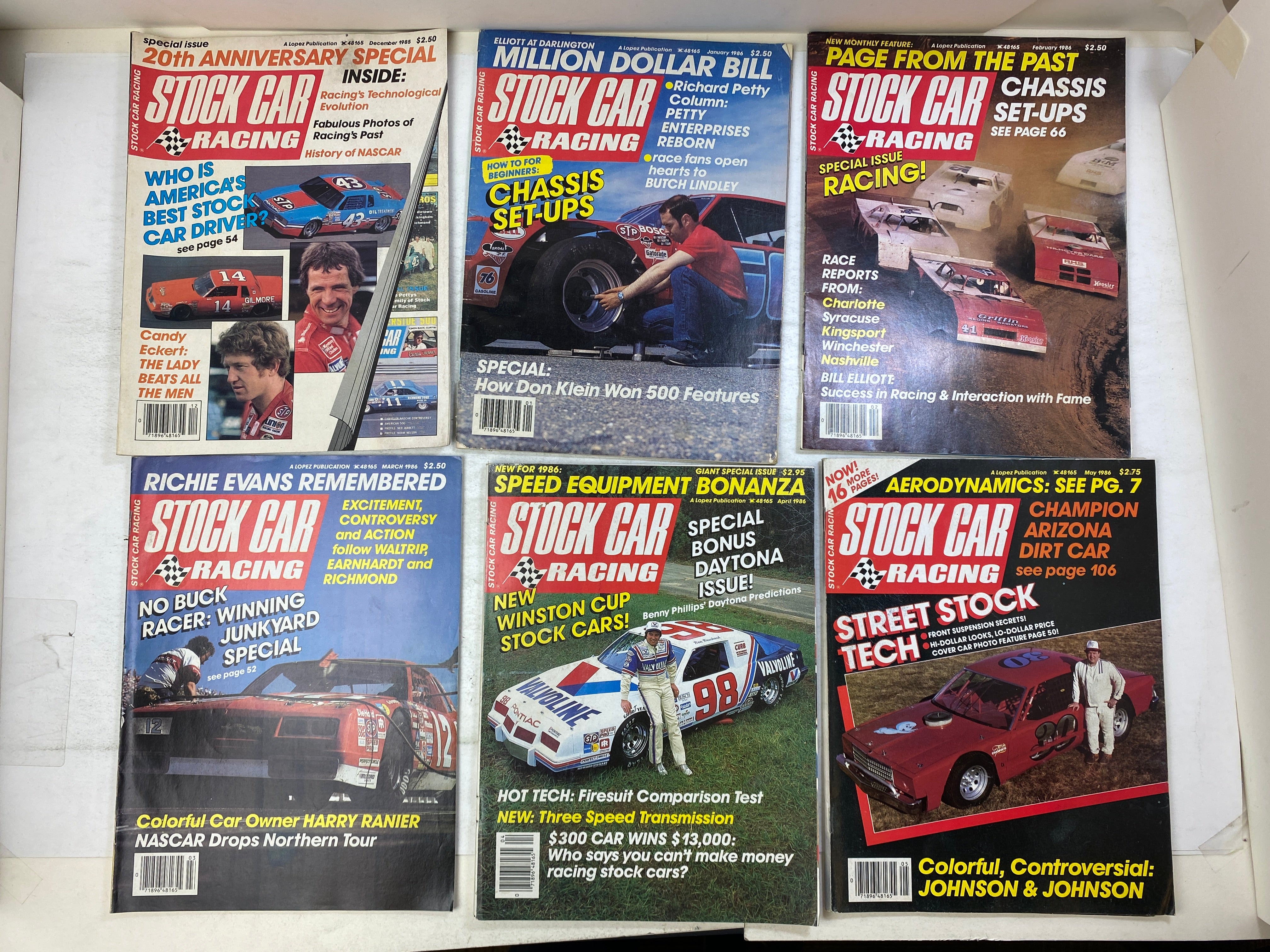 Lot of 15 Stock Car Racing Magazine 1985-1986