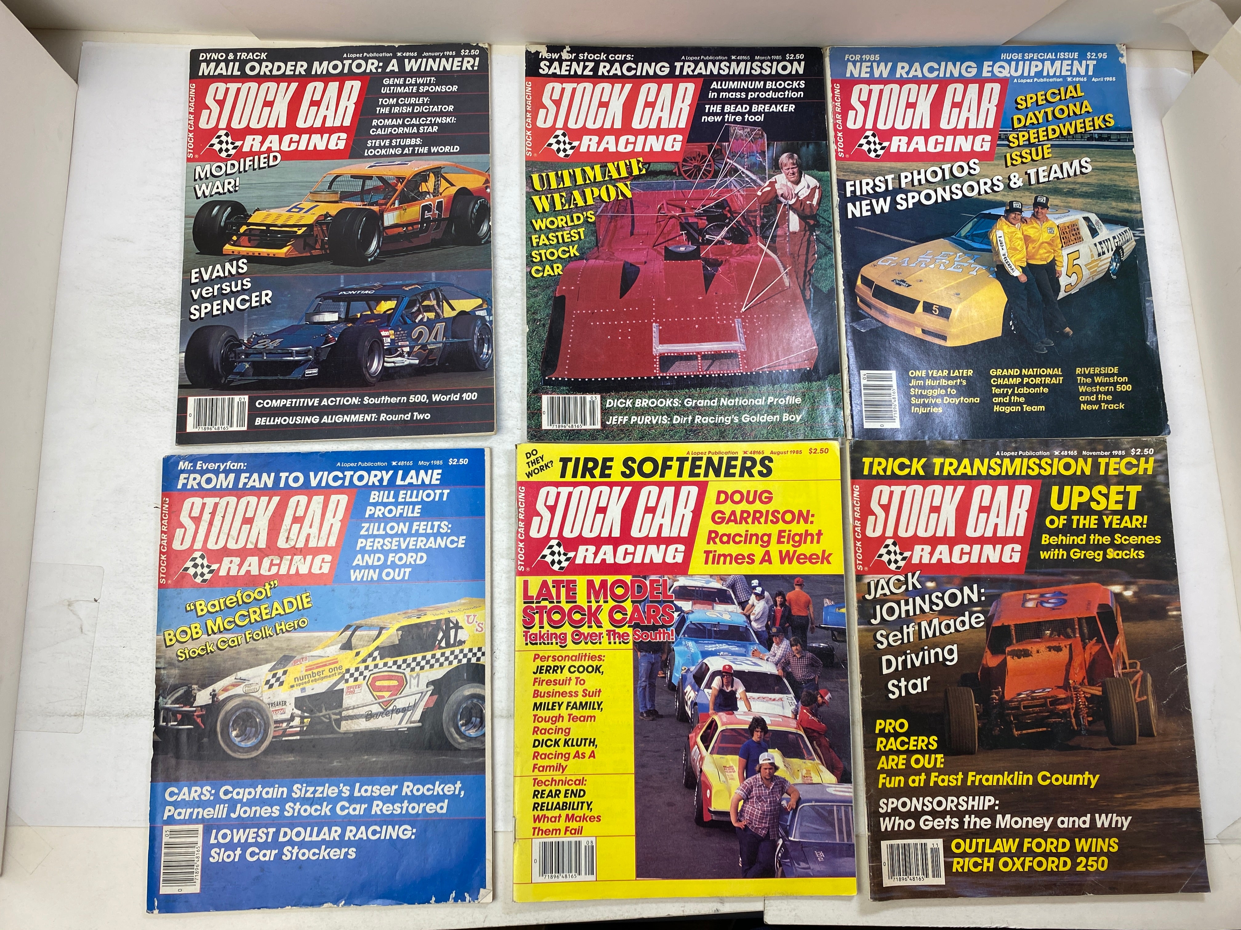 Lot of 15 Stock Car Racing Magazine 1985-1986