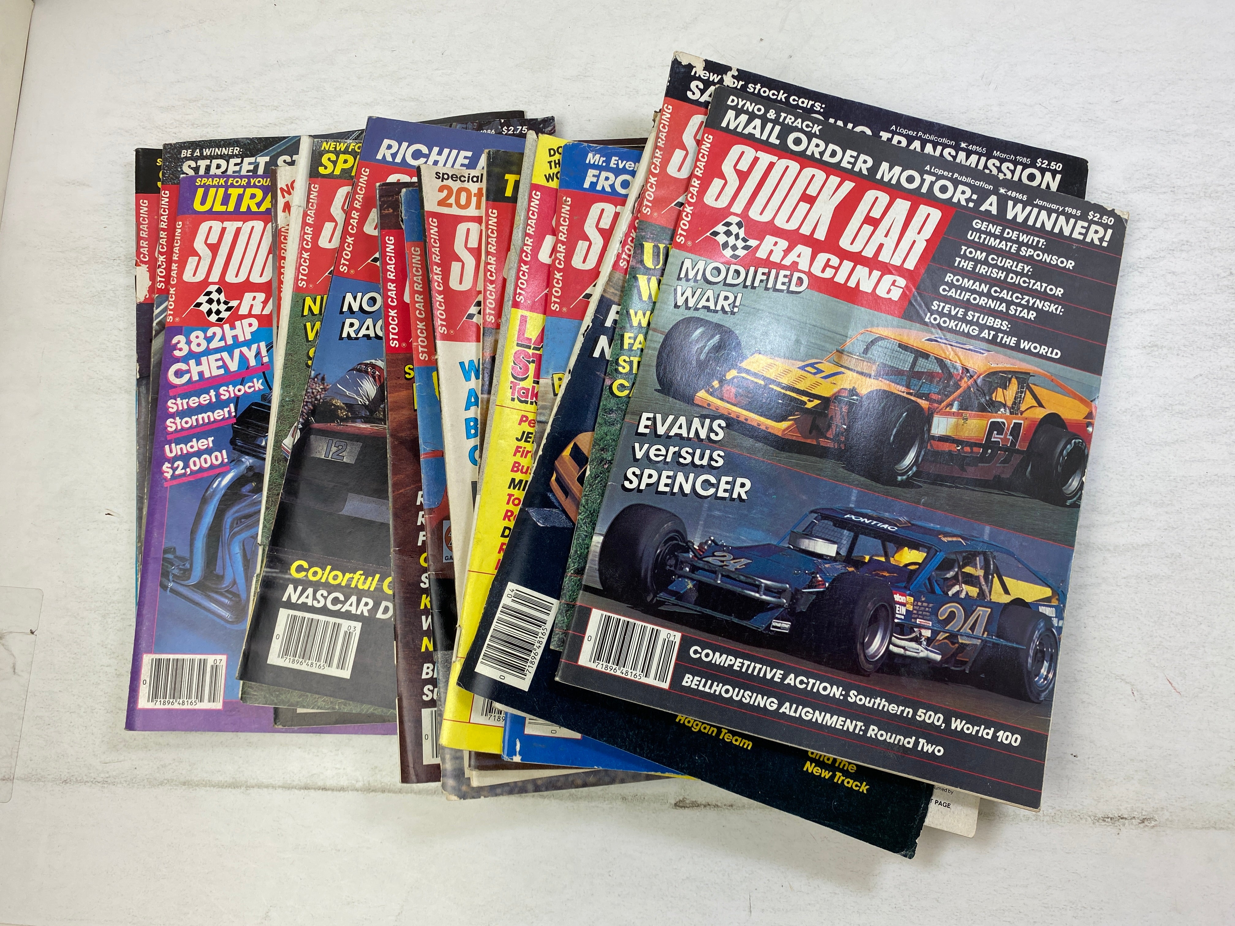 Lot of 15 Stock Car Racing Magazine 1985-1986
