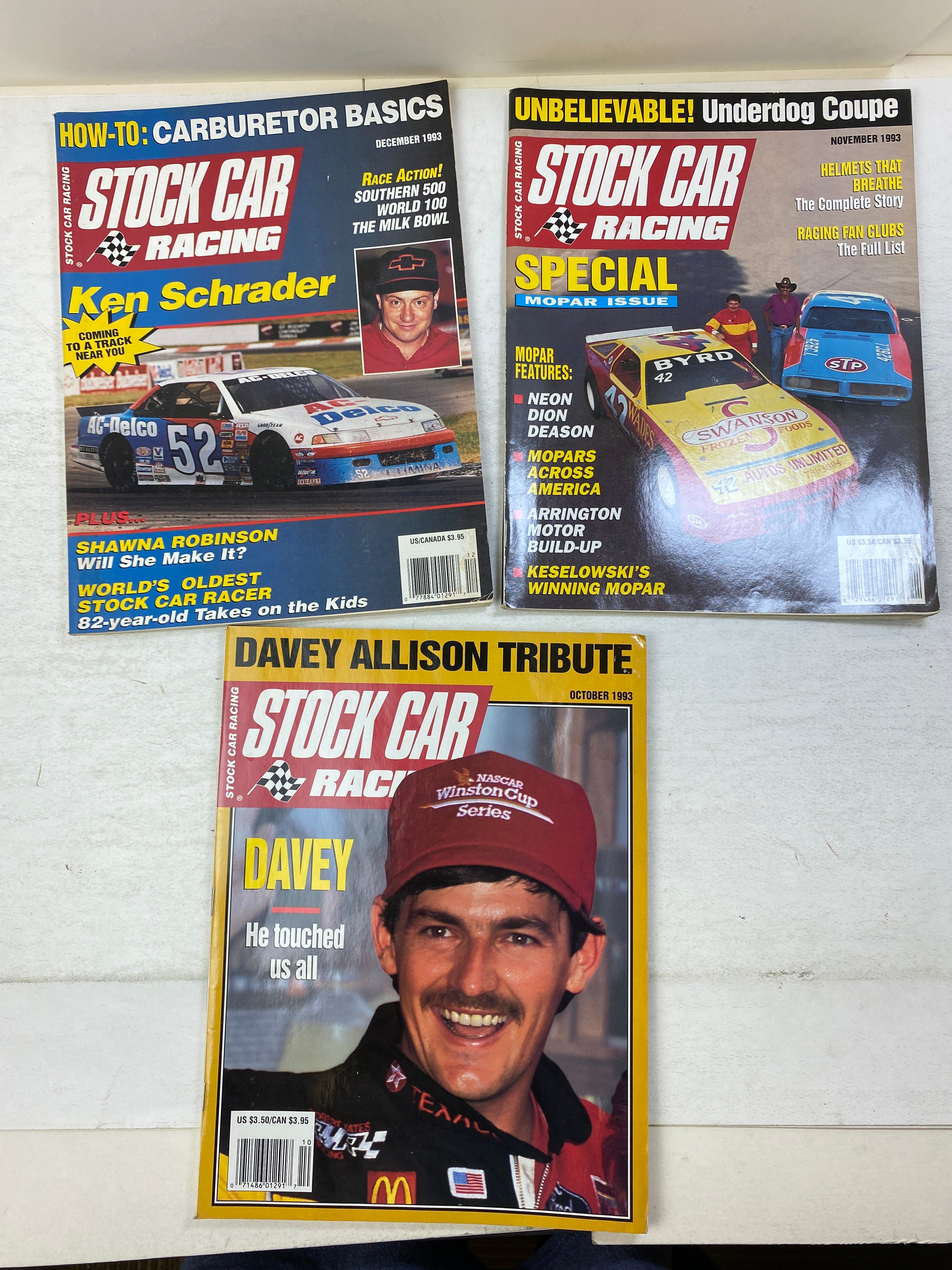 Lot of 15 Stock Car Racing Magazine 1992-1993