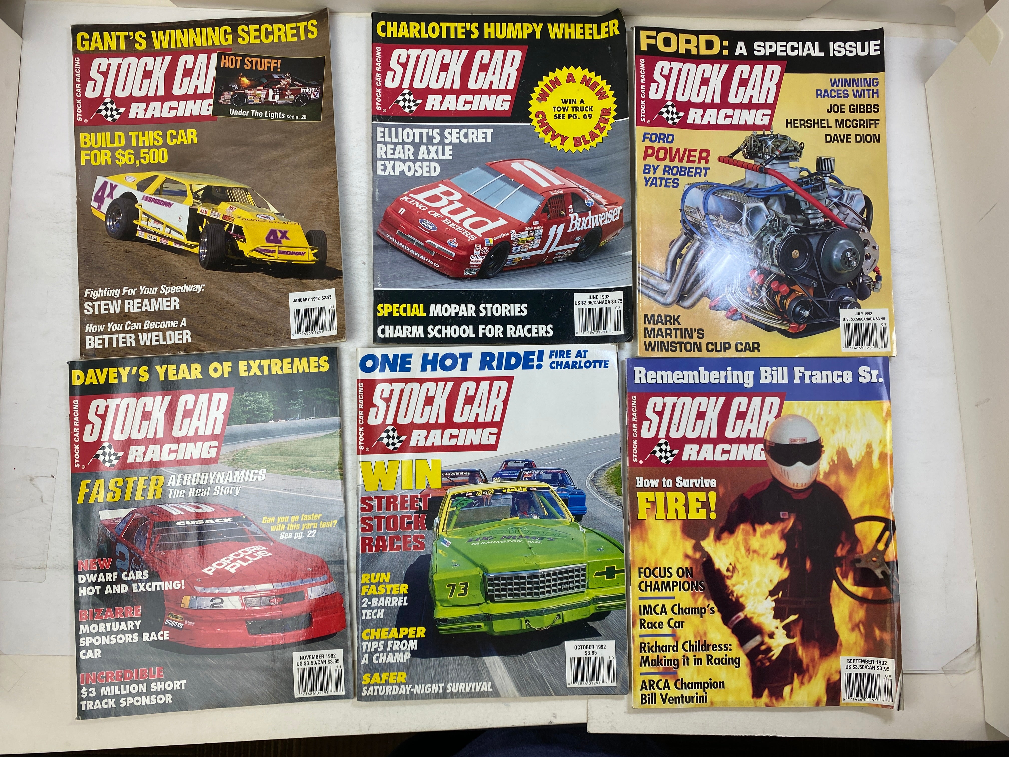 Lot of 15 Stock Car Racing Magazine 1992-1993