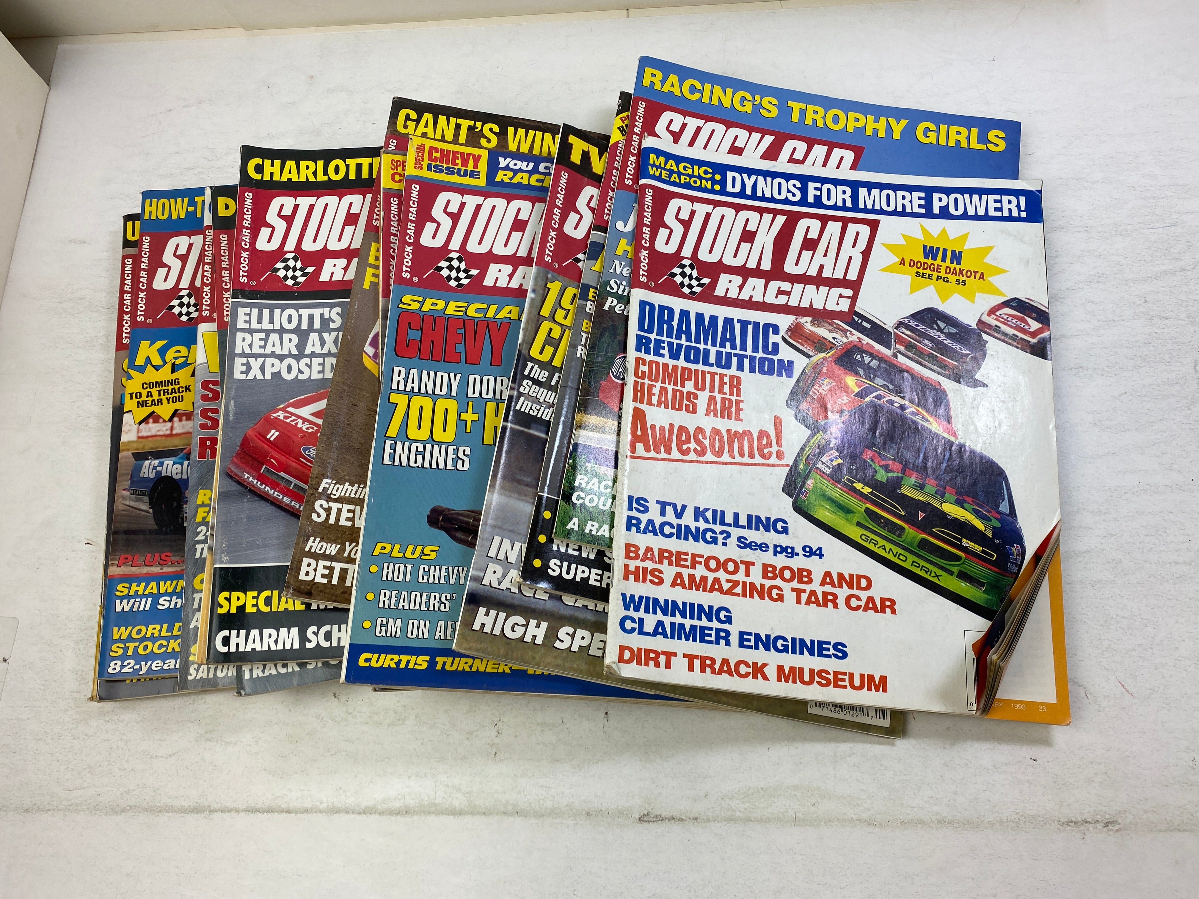 Lot of 15 Stock Car Racing Magazine 1992-1993