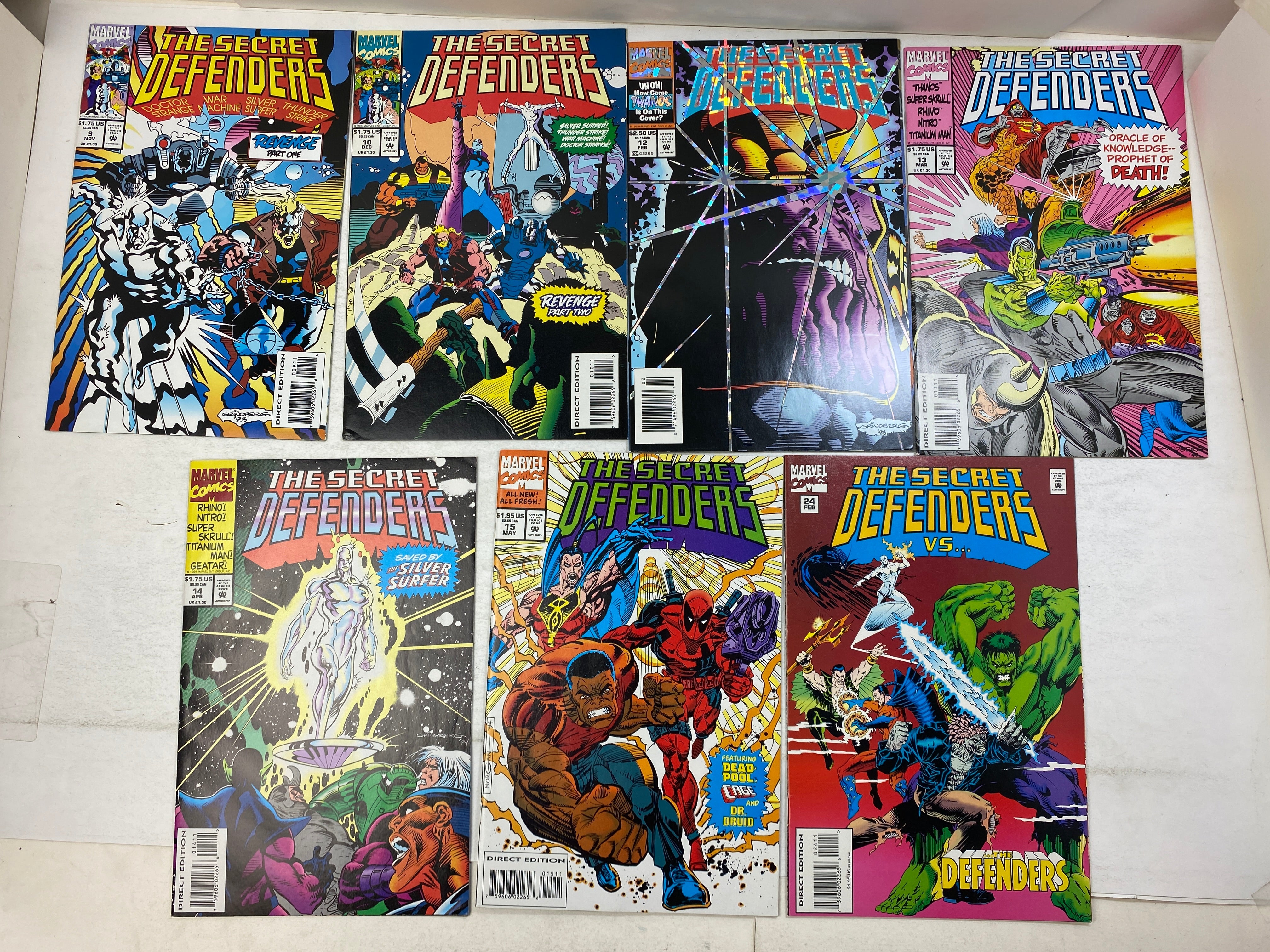Lot of 15 The Secret Defenders Marvel Comics 1993-1995