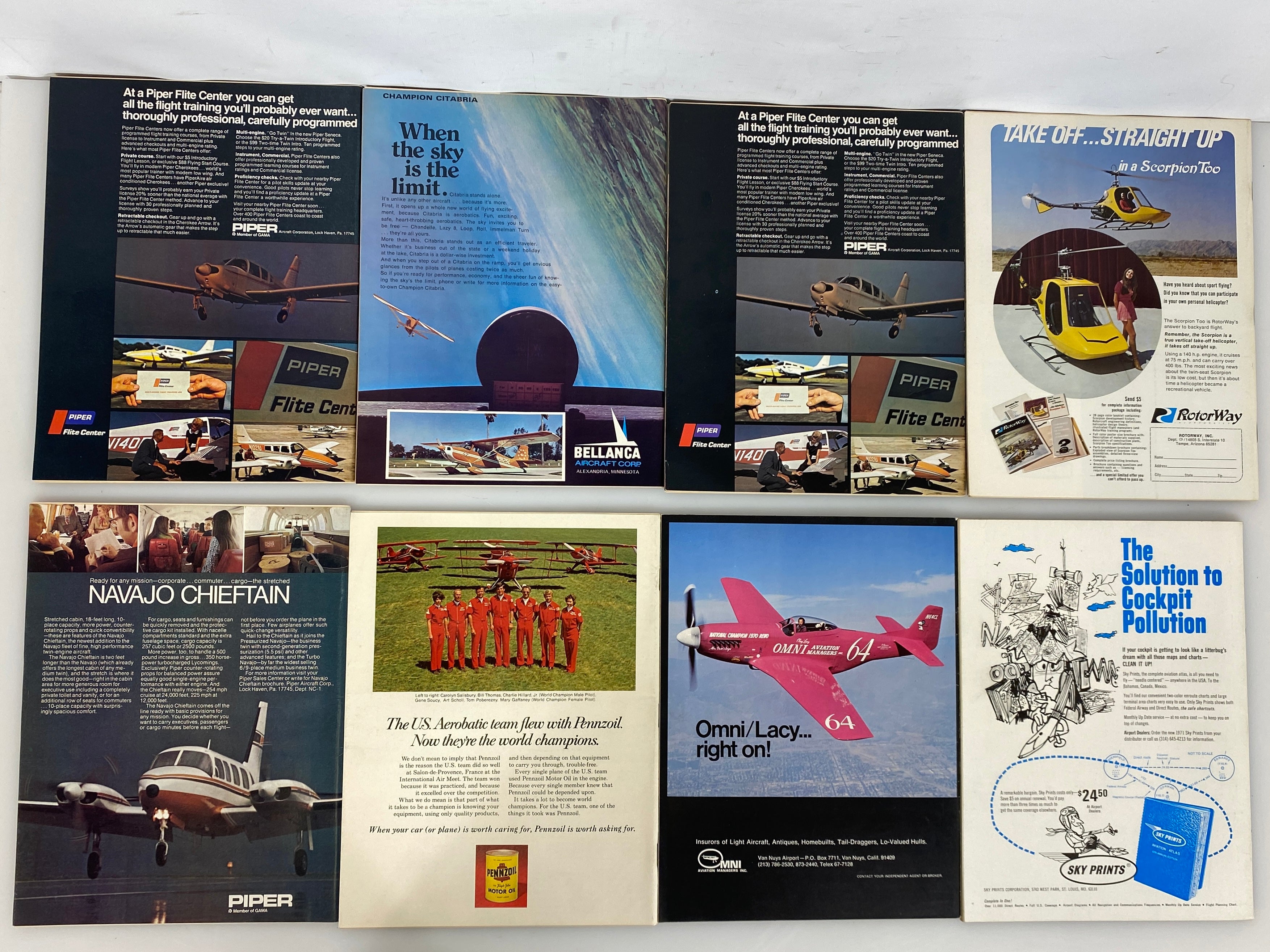 Lot of 15 Vintage Air Progress Magazines 1971-1972