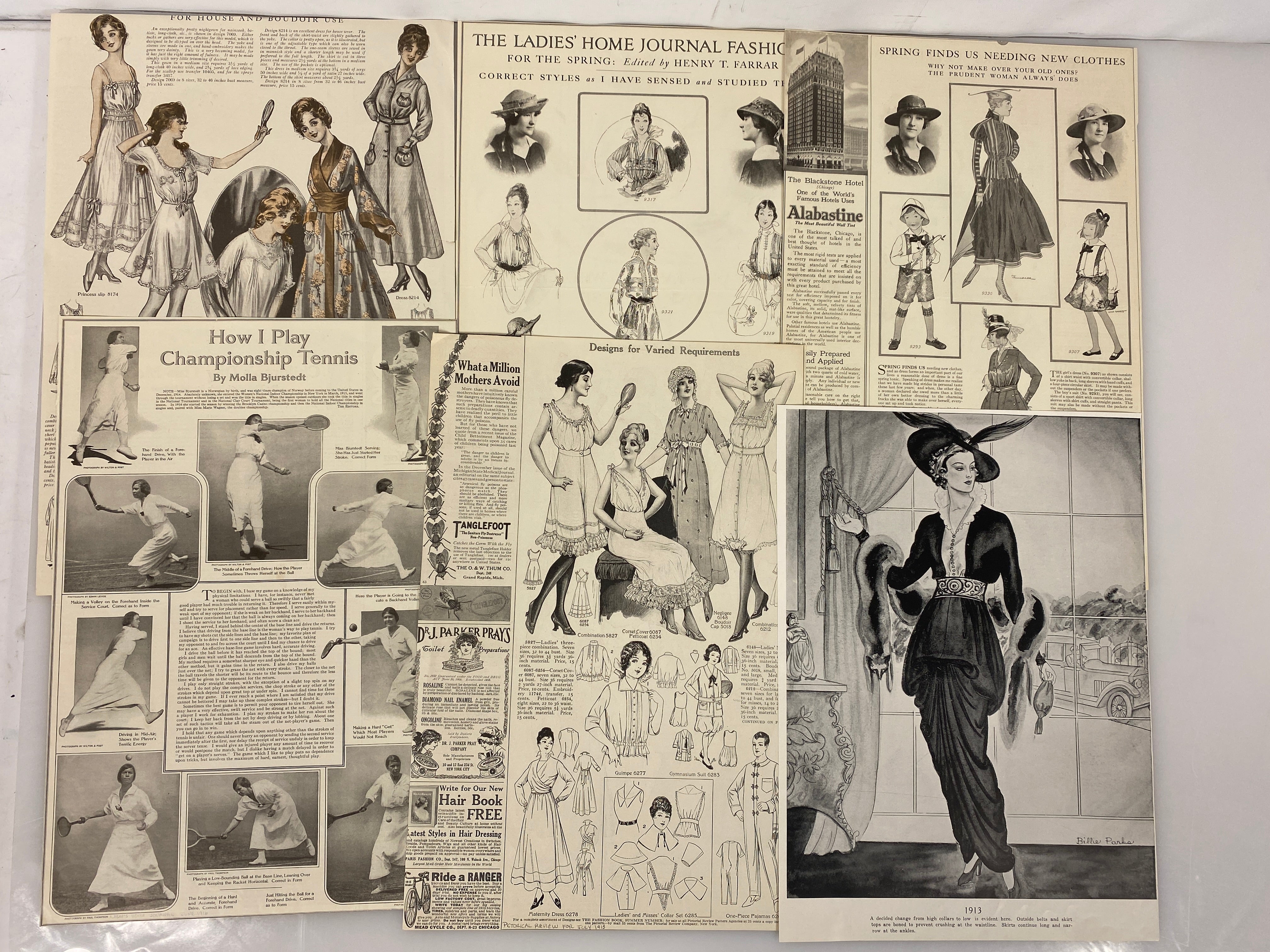 Lot of 15 Vintage Fashion Pics 1910s-1930s Delineator Pictorial Review