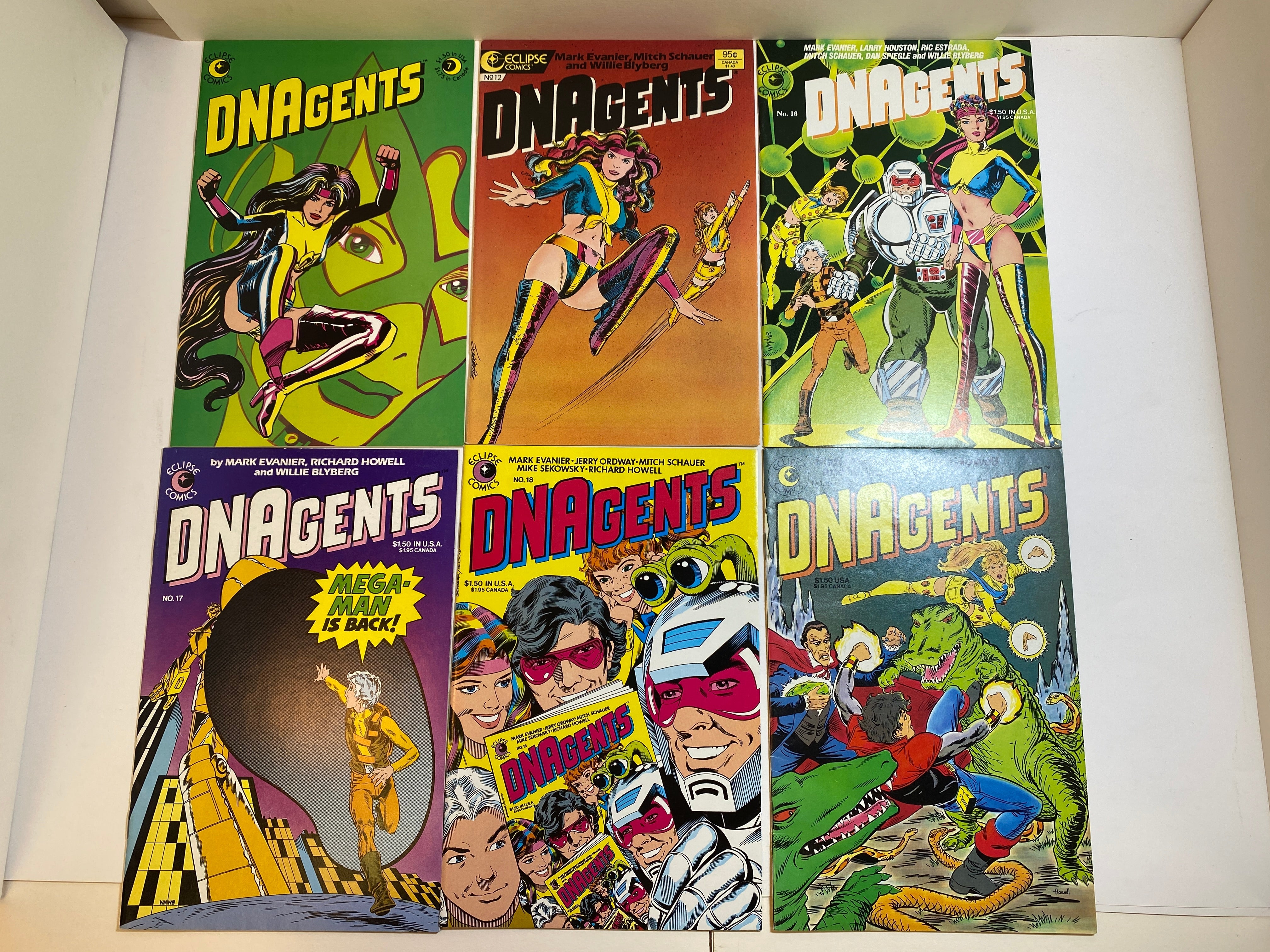 Lot of 16 DNAgents Eclipse Comics 1983-1986