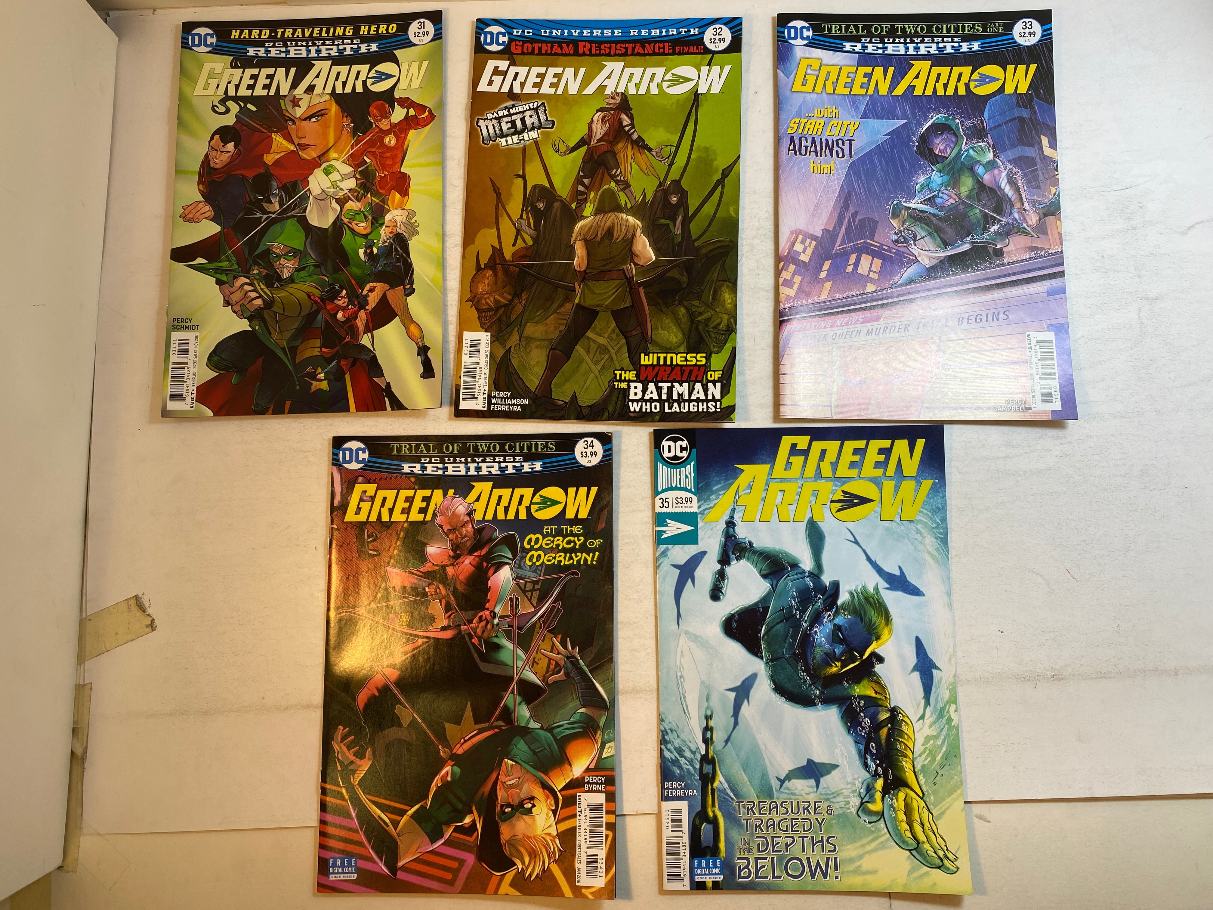 Lot of 16 Green Arrow DC Comics 2018