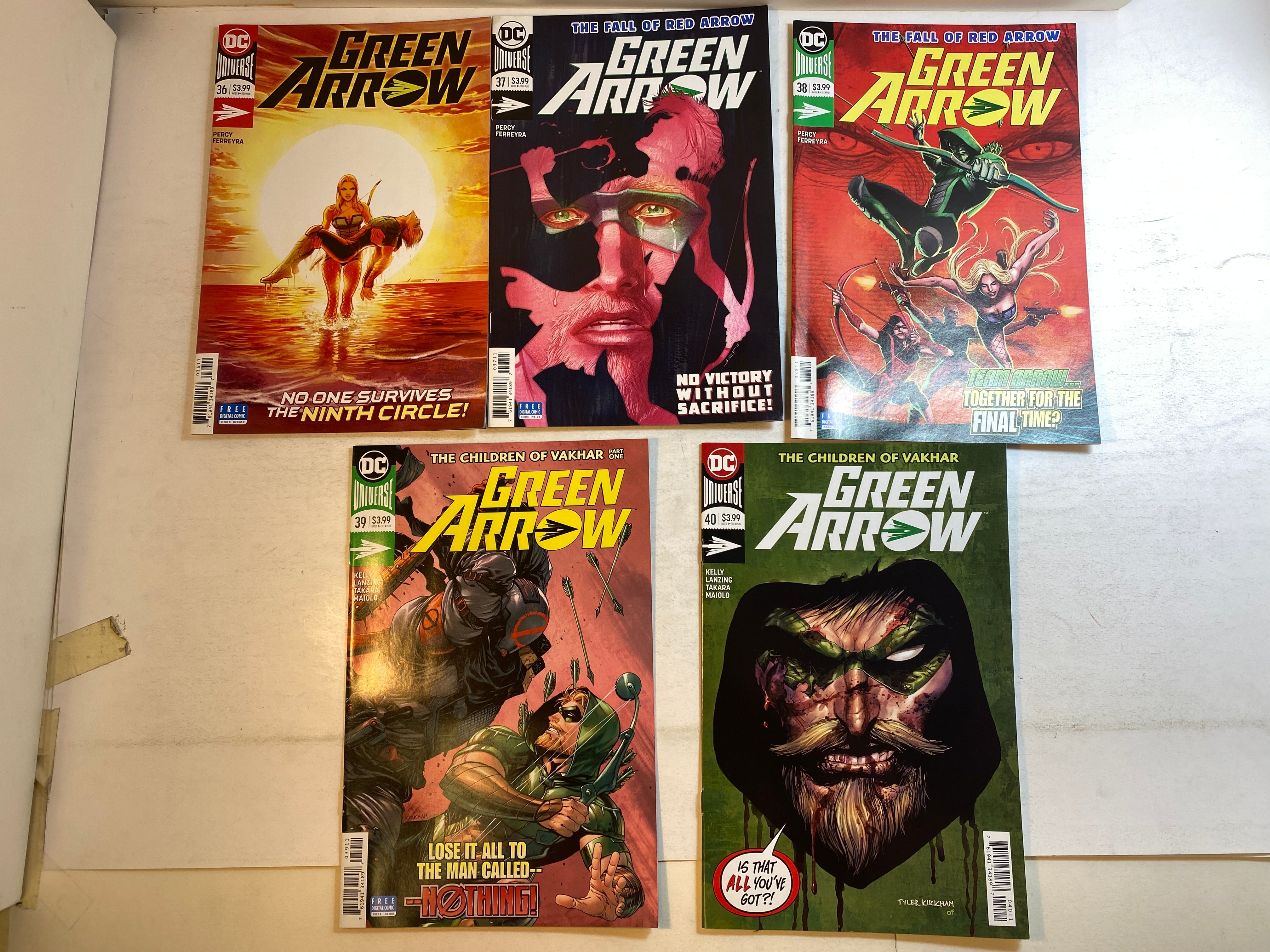 Lot of 16 Green Arrow DC Comics 2018