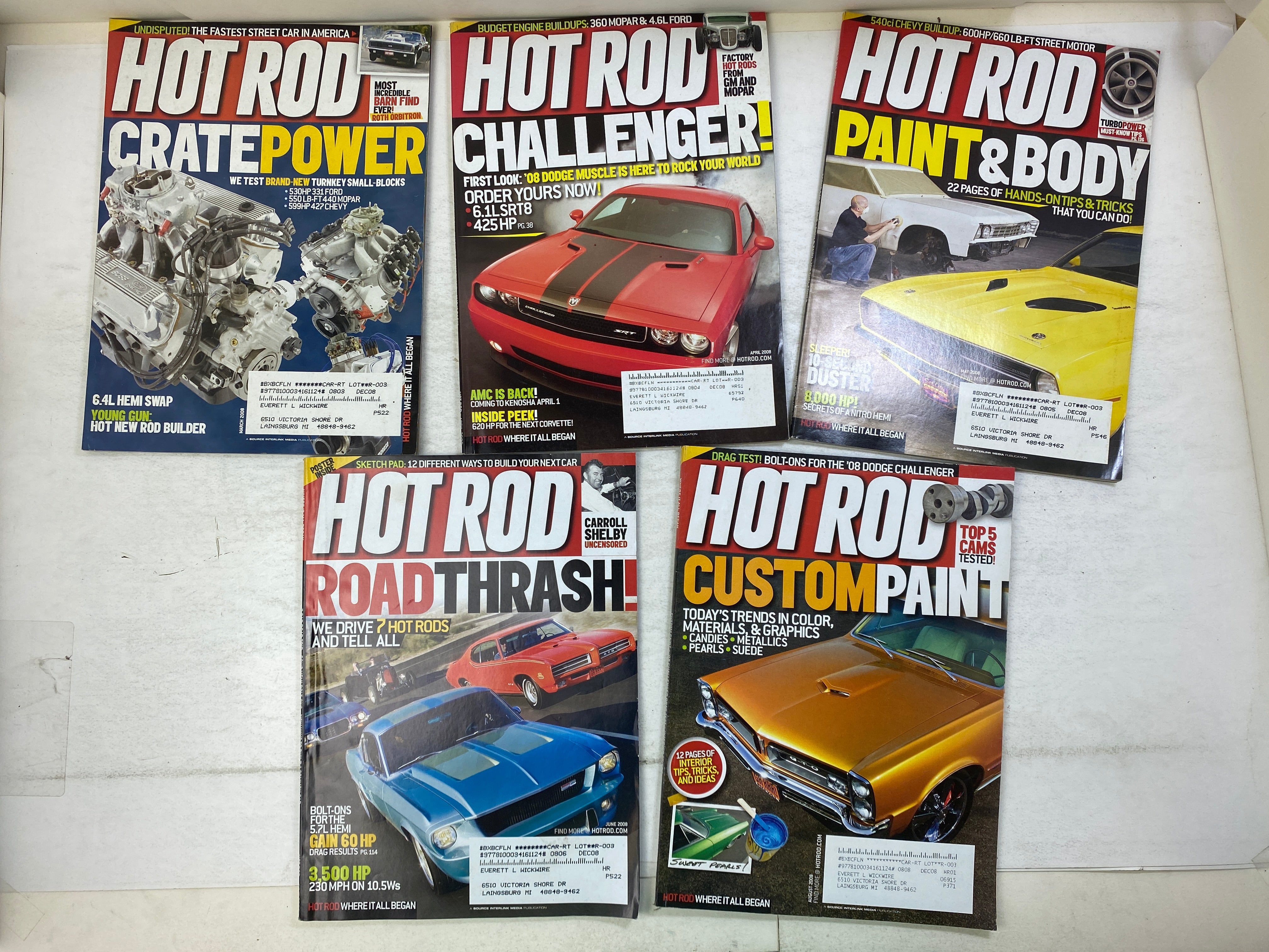Lot of 16 Hot Rod Magazines 2007-2008