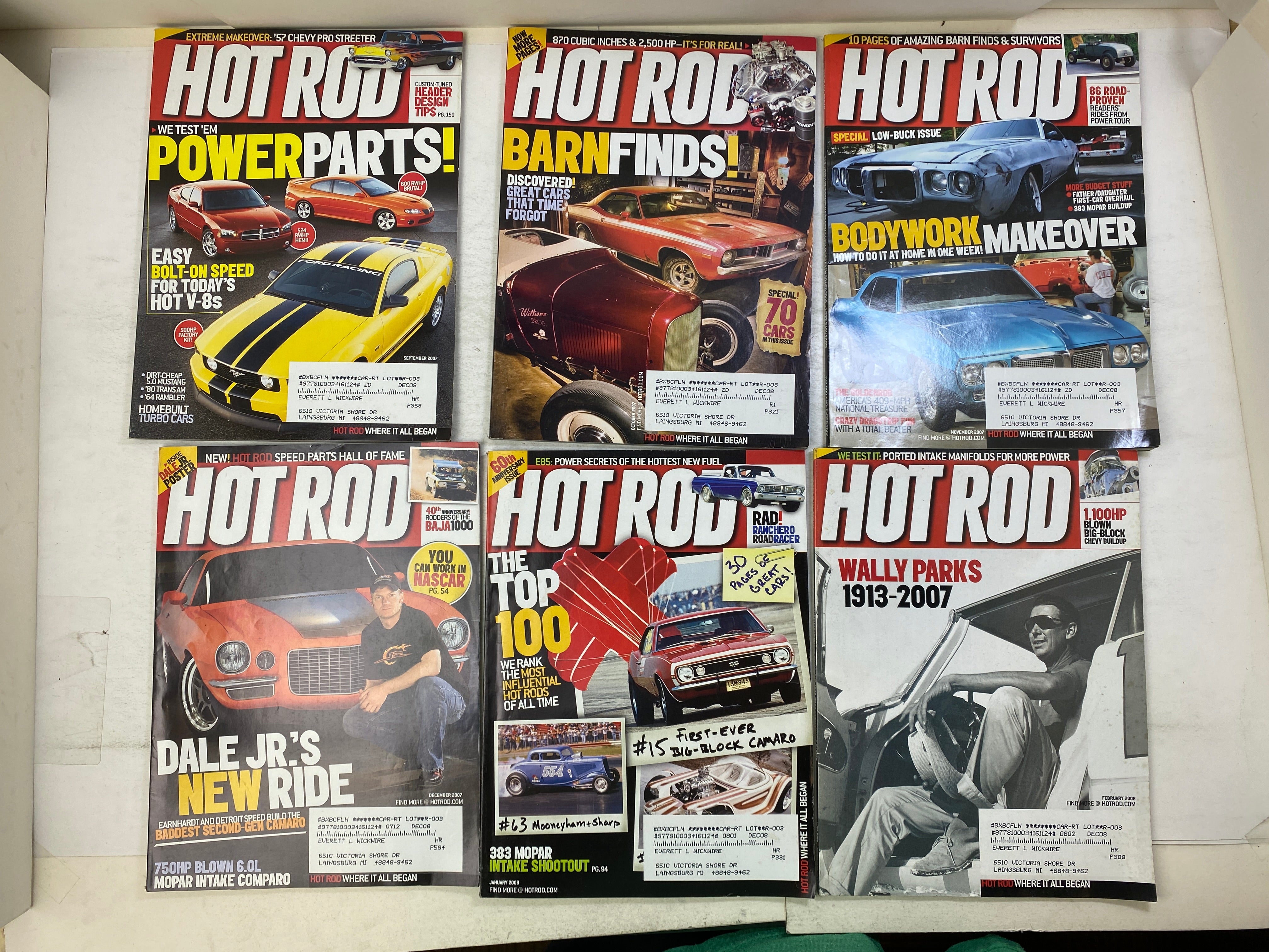 Lot of 16 Hot Rod Magazines 2007-2008