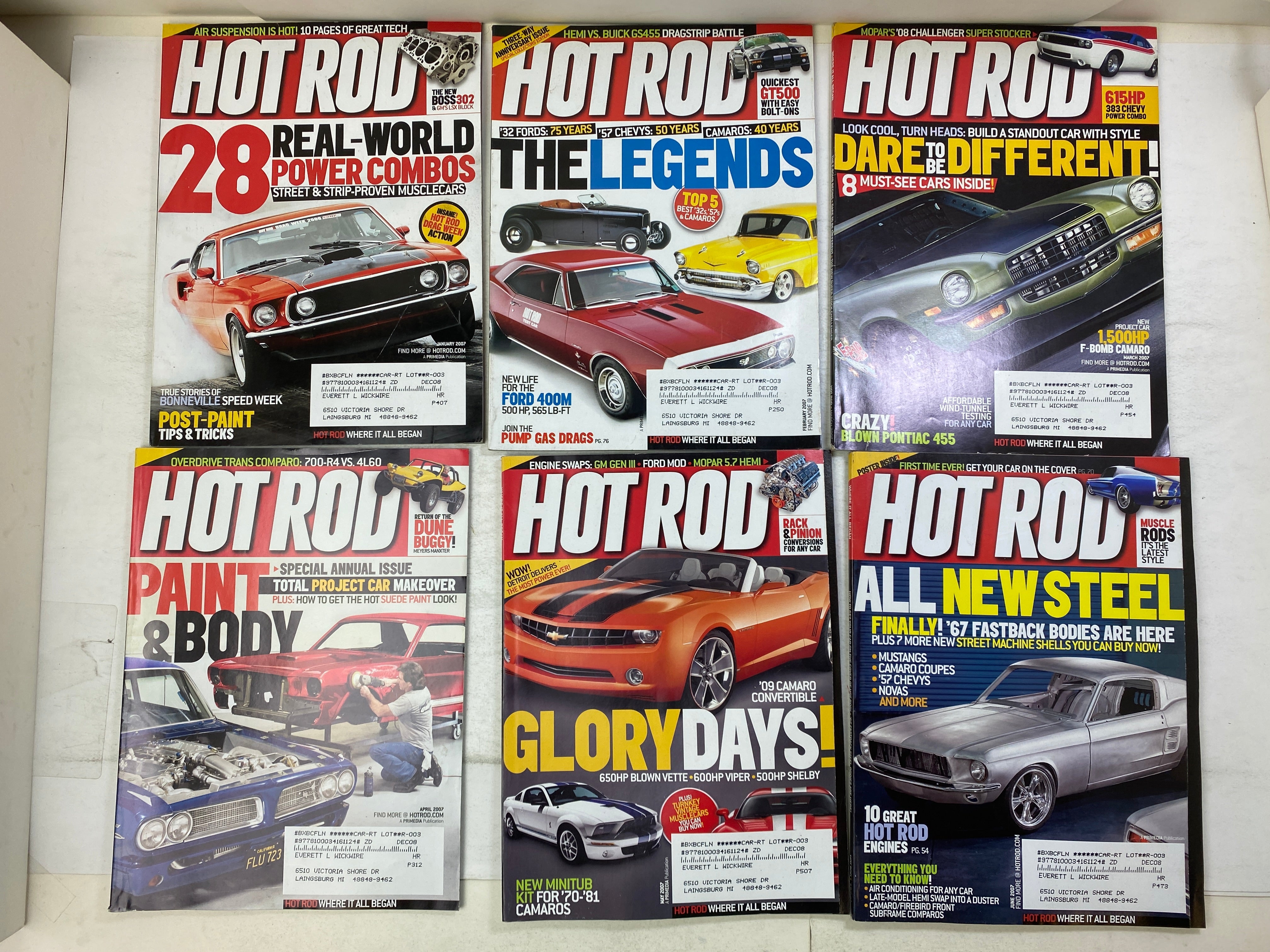 Lot of 16 Hot Rod Magazines 2007-2008