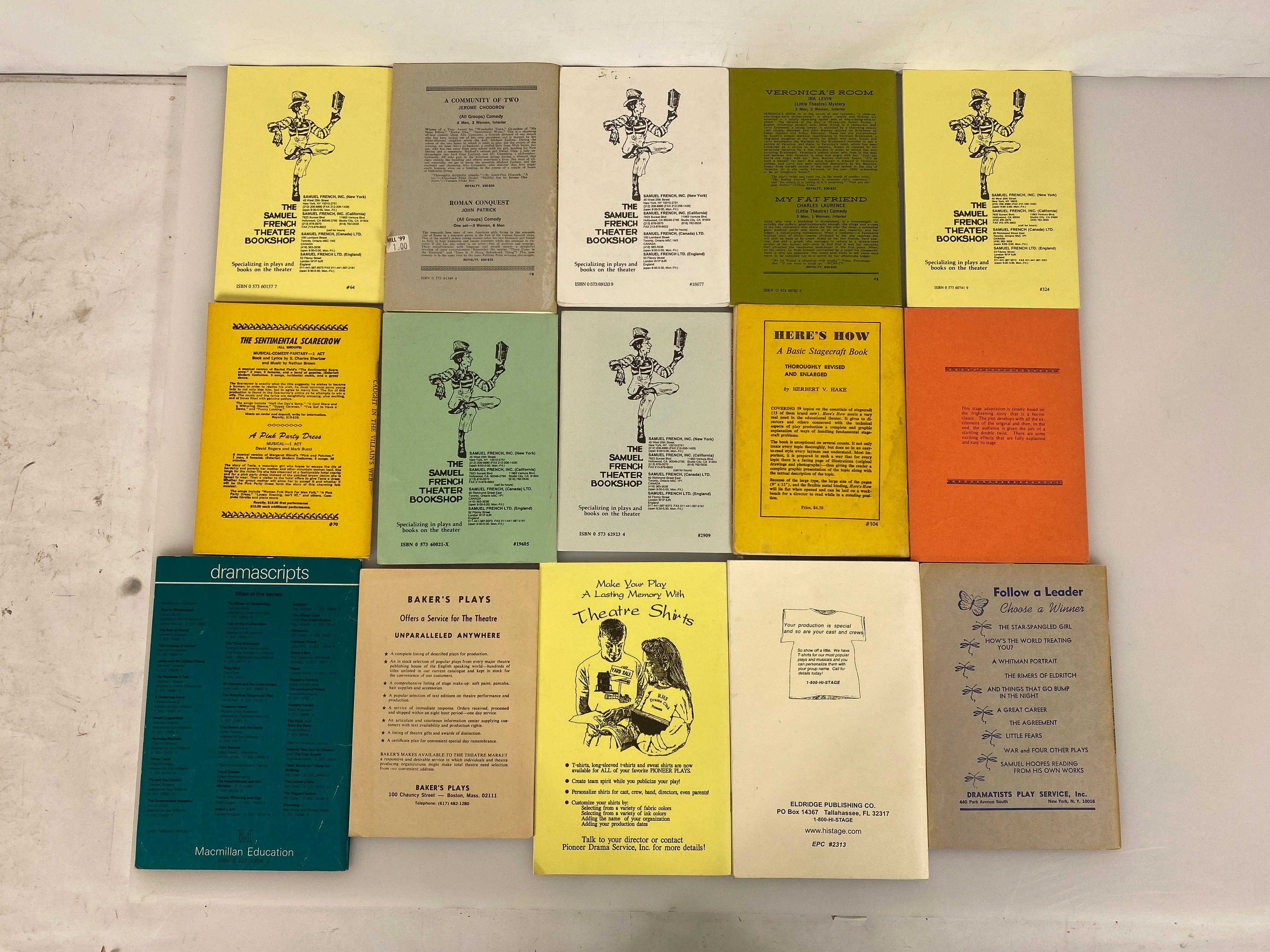 Lot of 16 Plays Samuel French, Dramascripts 1962-1999