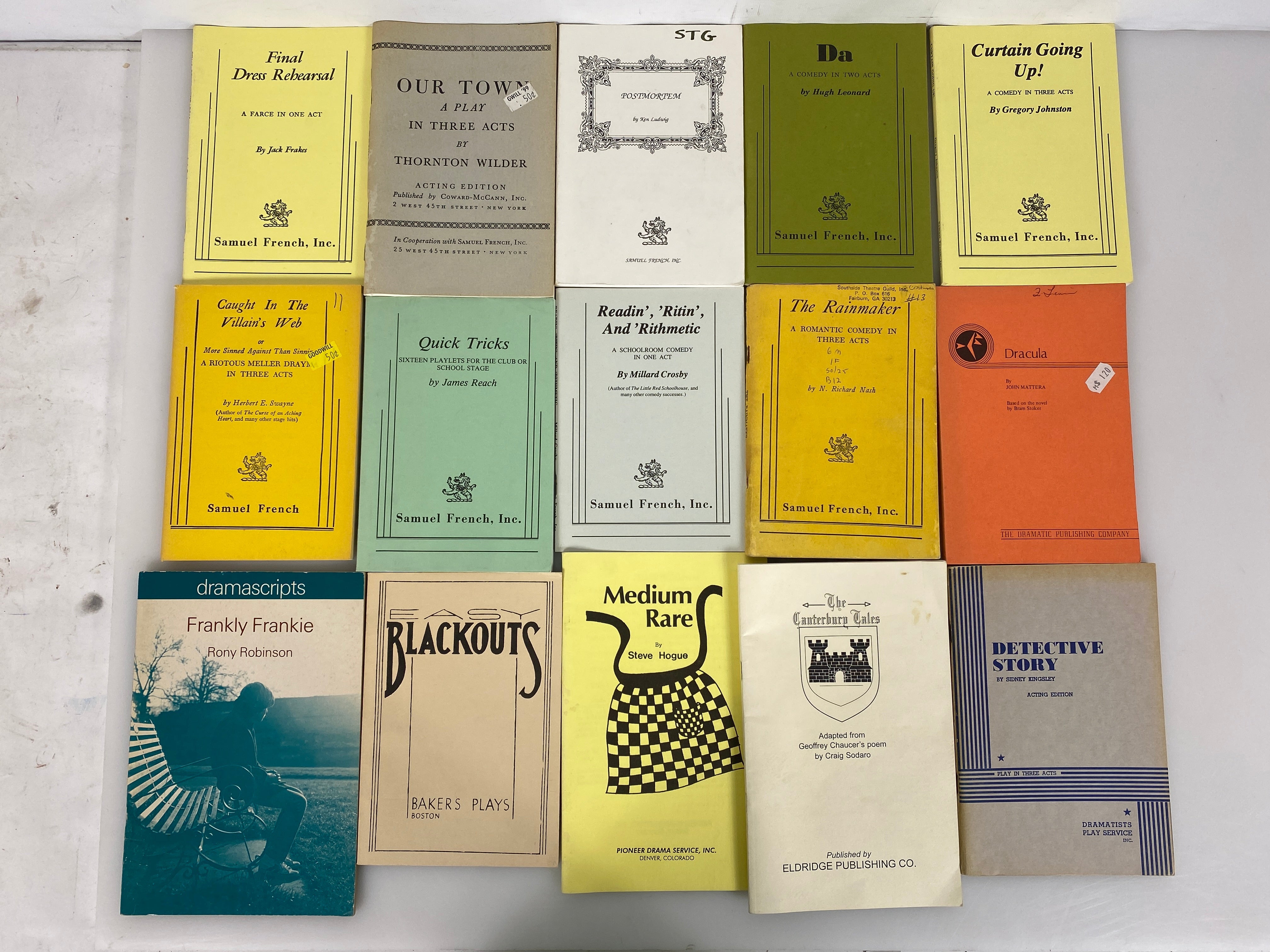 Lot of 16 Plays Samuel French, Dramascripts 1962-1999