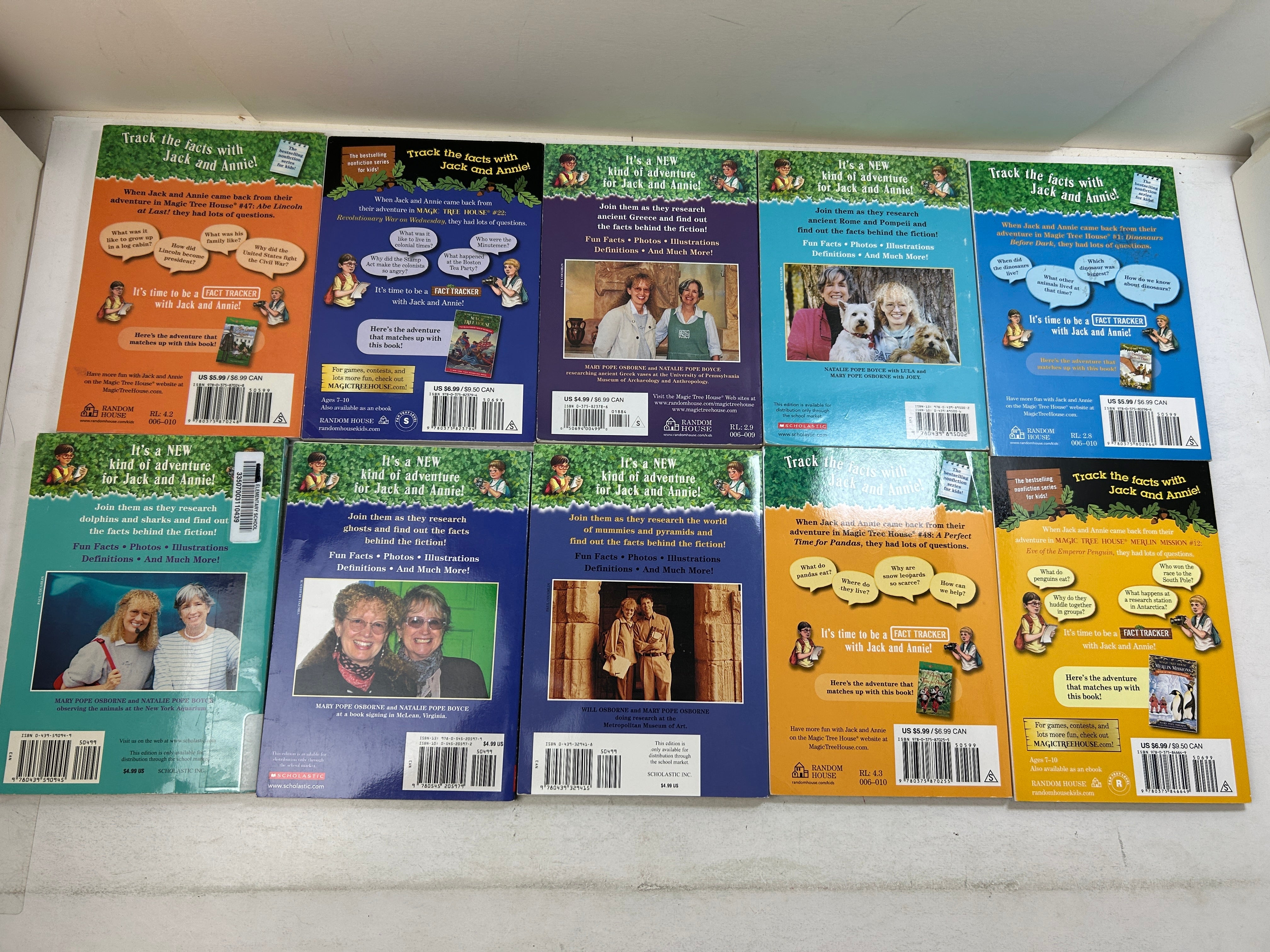 Lot of 17 Magic Tree House Research Guides & Fact Trackers by MP Osborne SC