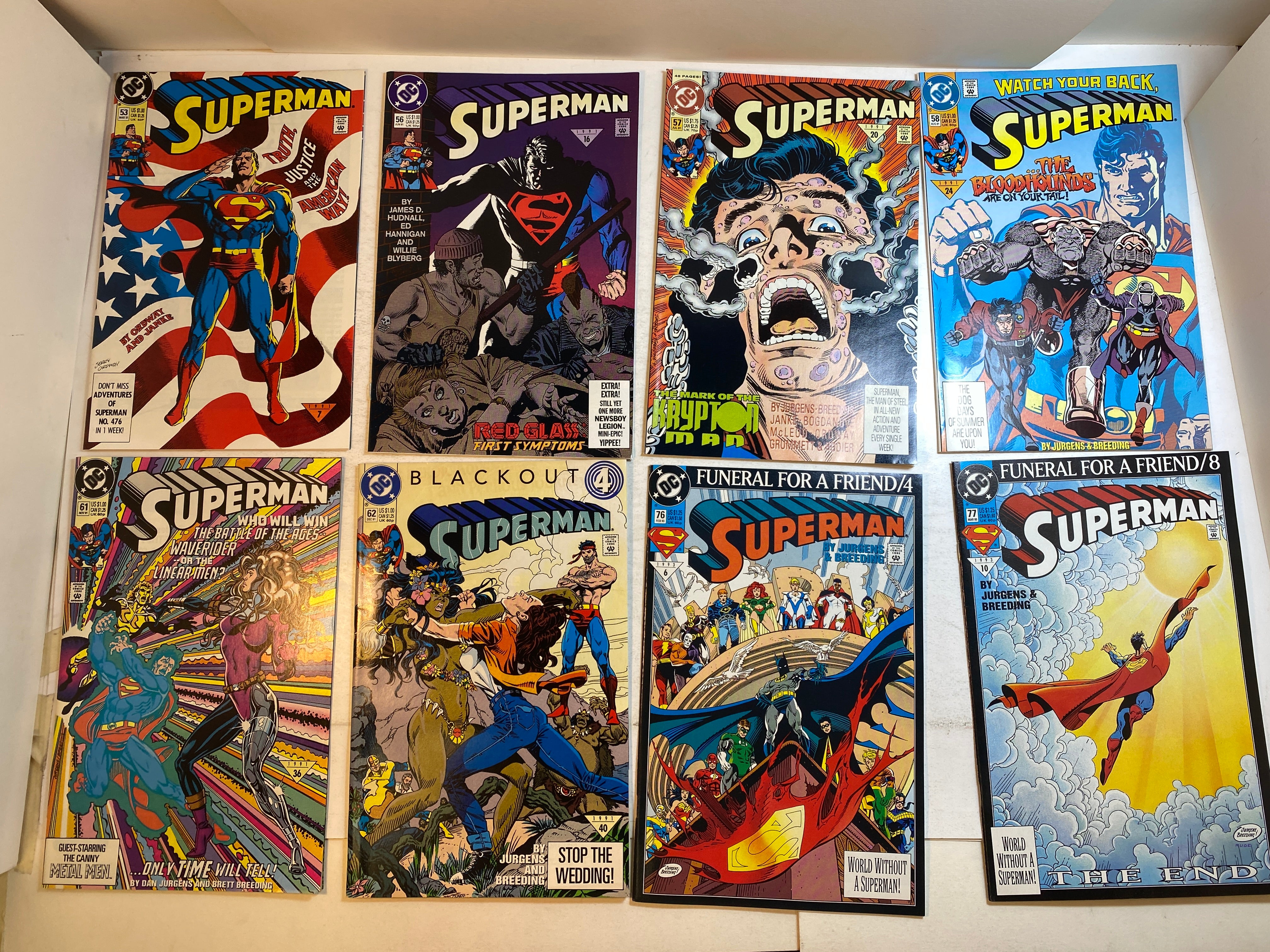 Lot of 17 Superman DC Comics 1991-1994